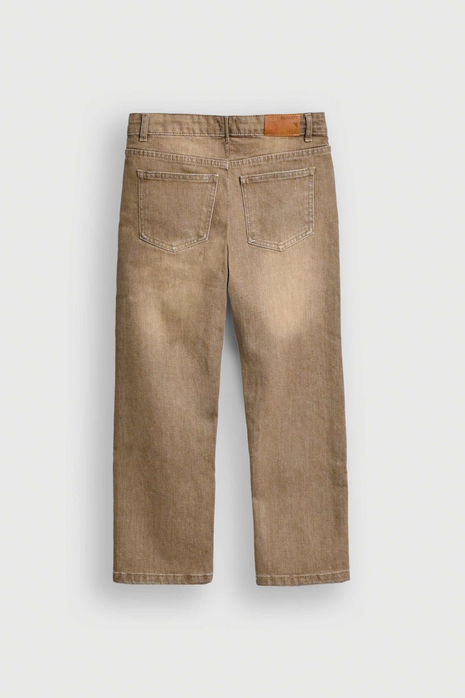 KHAKI Washed Wide-Leg Jeans for Boys Reality