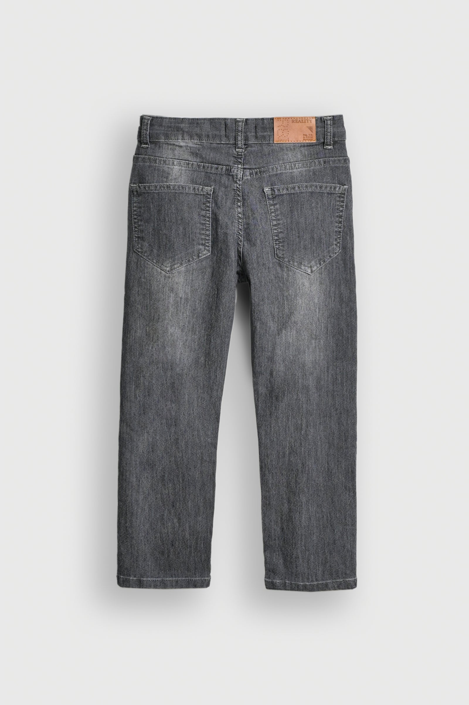 LIGHT GREY Washed Wide-Leg Jeans for Boys Reality