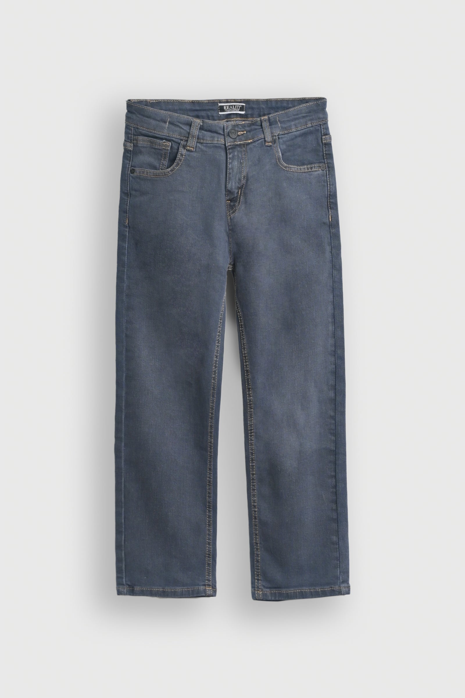 HEATHER GREY Washed Wide-Leg Jeans for Boys Reality