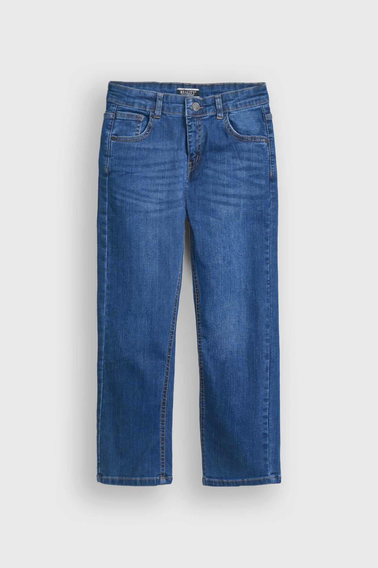 Blue Washed Wide-Leg Jeans for Boys Reality