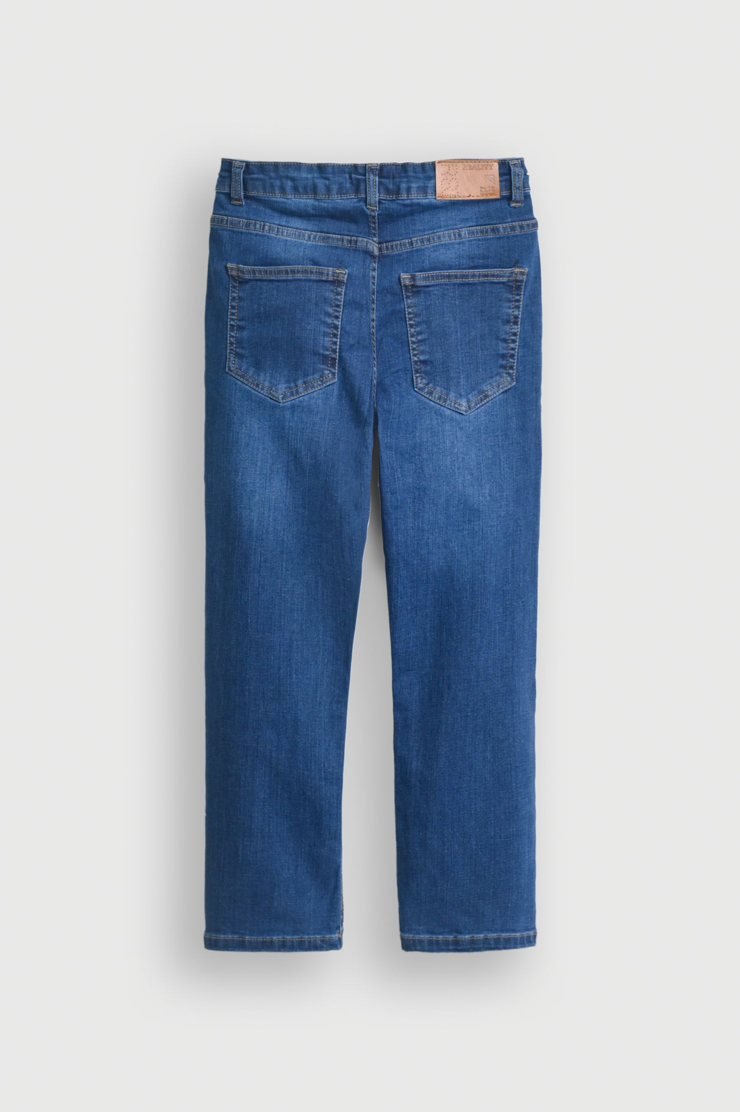 Blue Washed Wide-Leg Jeans for Boys Reality