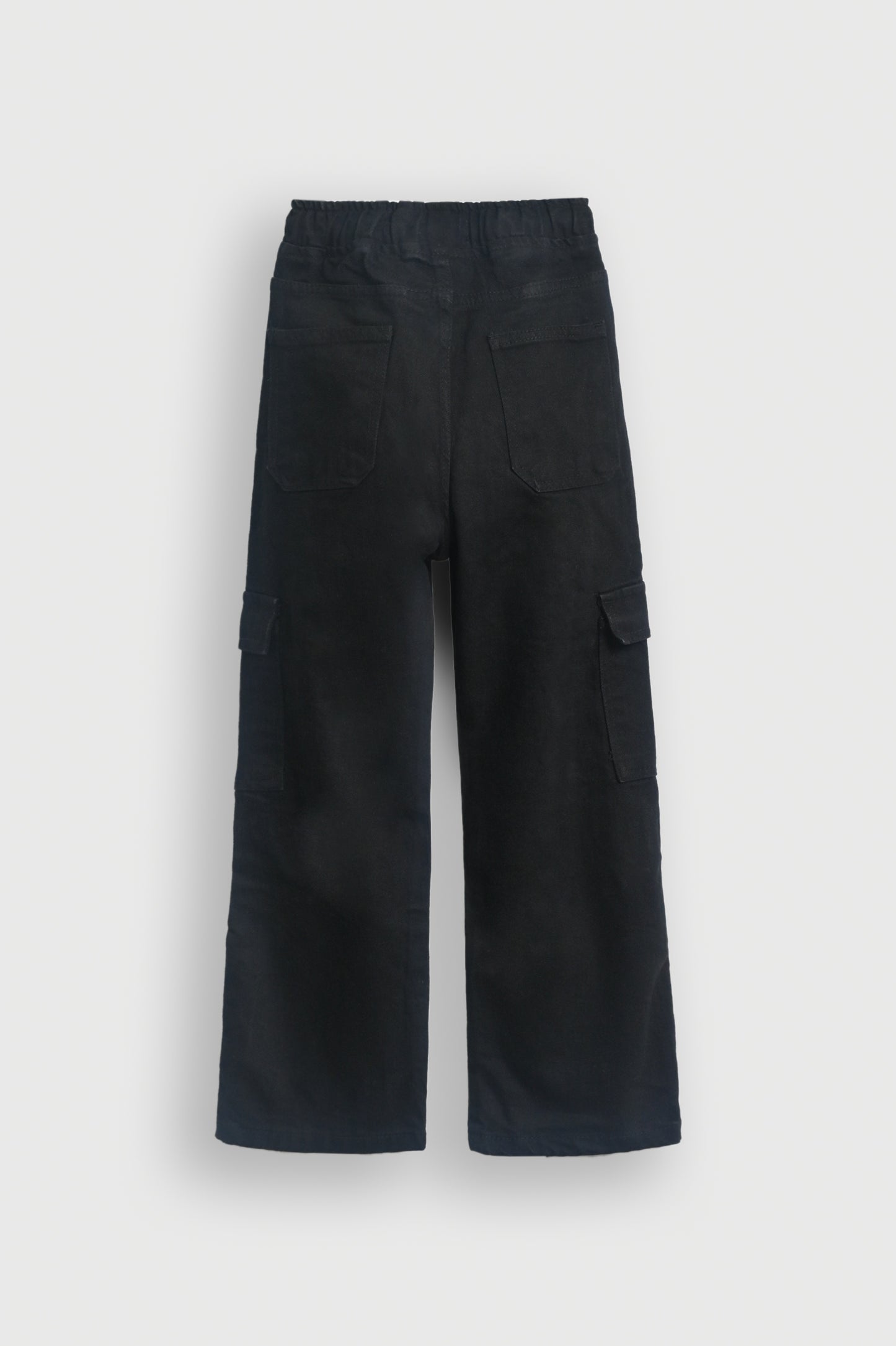 black Washed Wide-Leg Jeans for Boys Reality