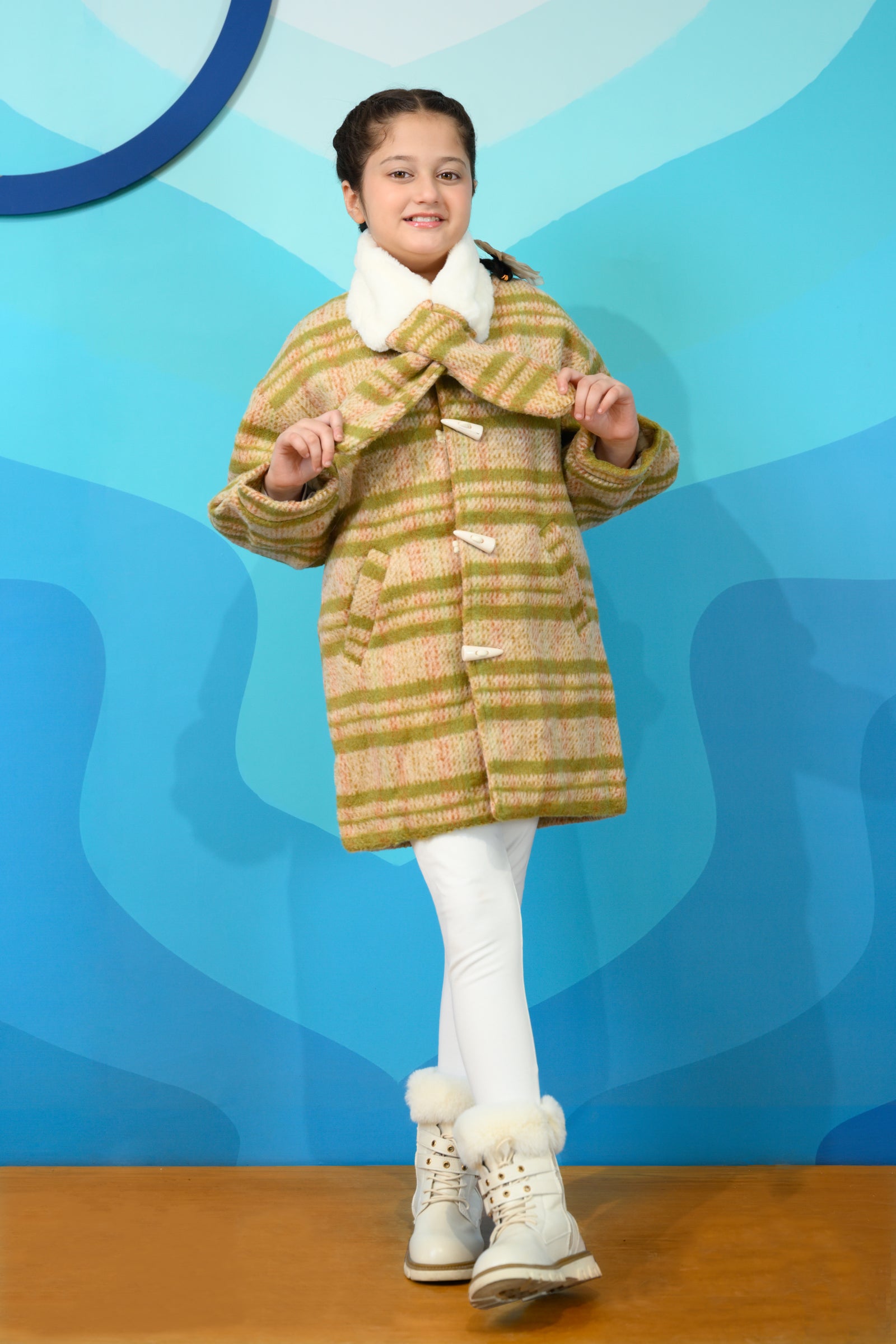 Cosy Winter Berry Toggle Coat Reality