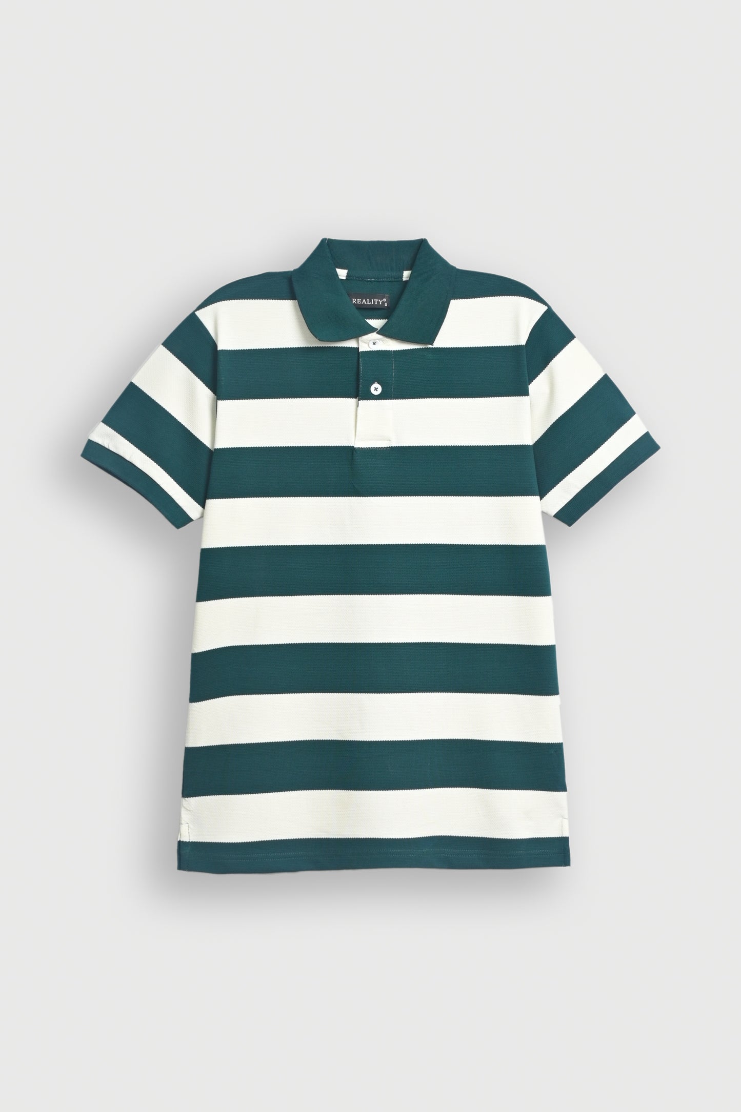 MEN GREEN Rugby Polo Shirt Reality