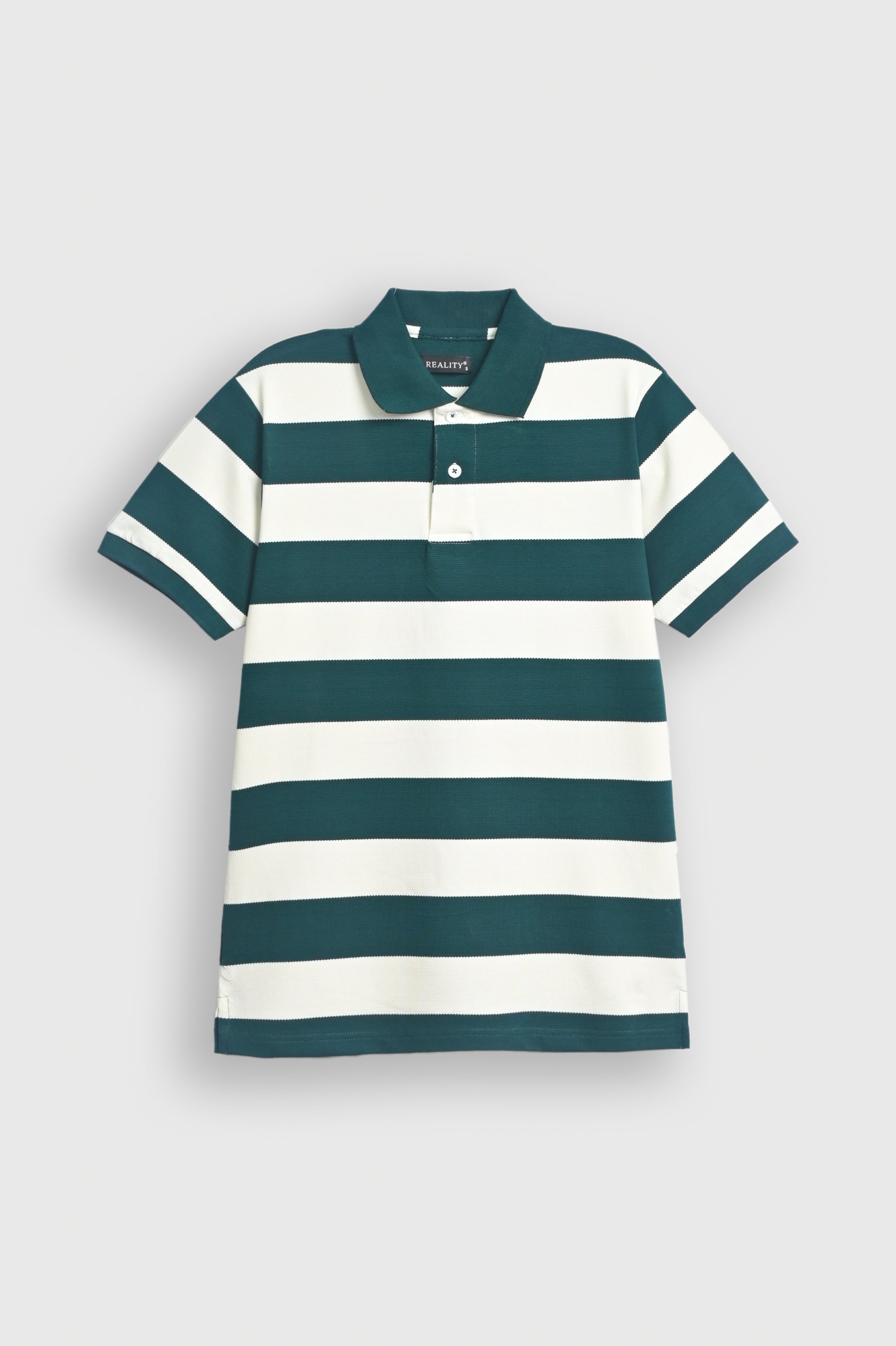 MEN GREEN Rugby Polo Shirt Reality