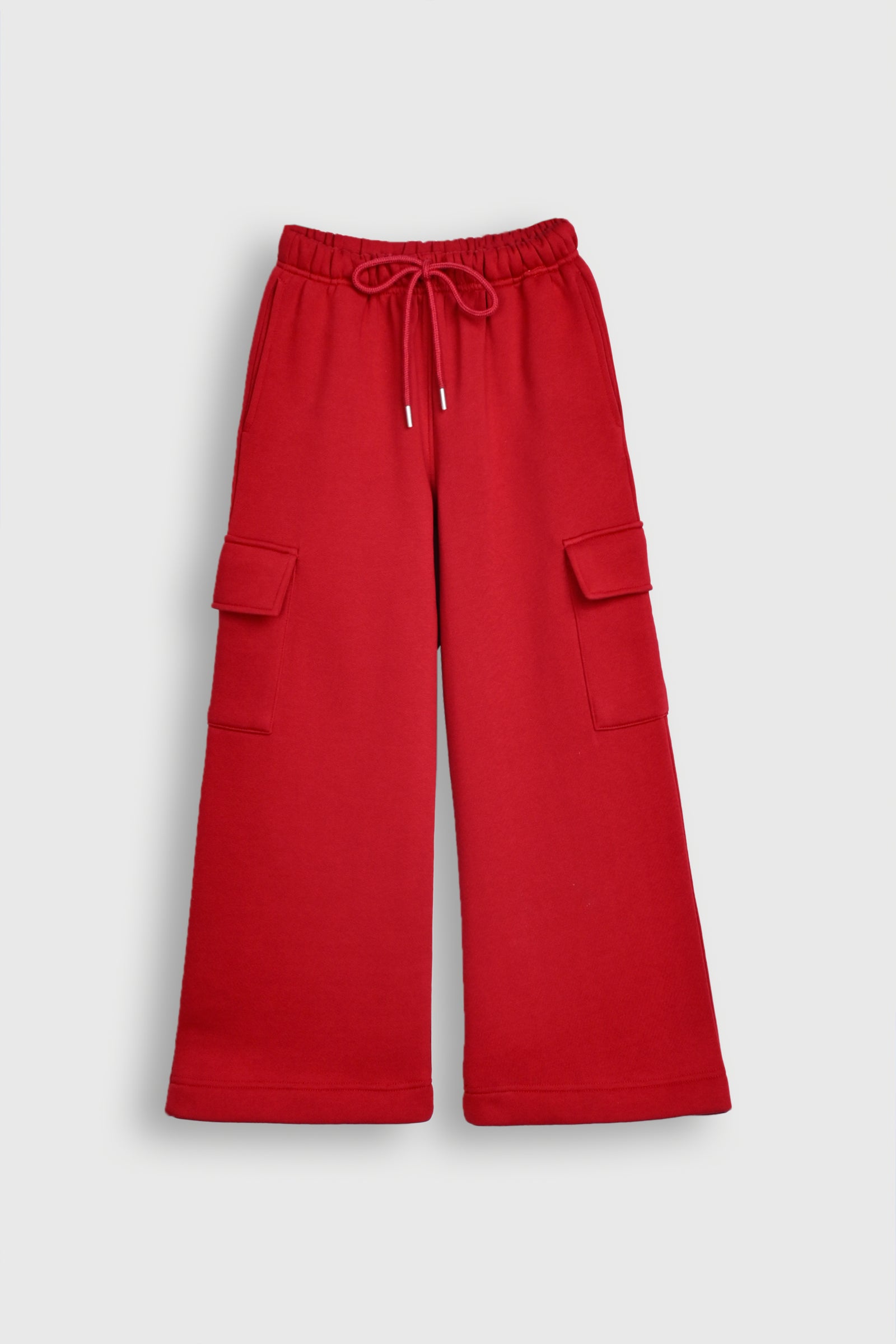 4 POCKET RED LOOSE BOTTOM TROUSER Reality