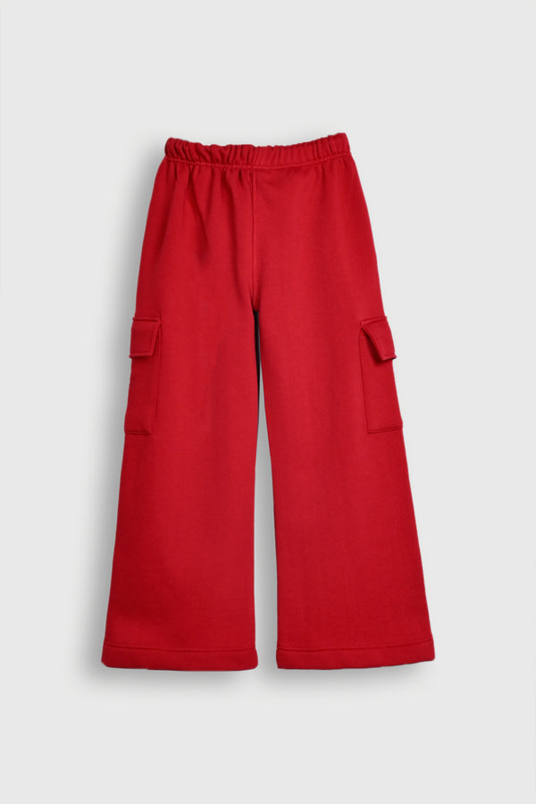 4 POCKET RED LOOSE BOTTOM TROUSER Reality