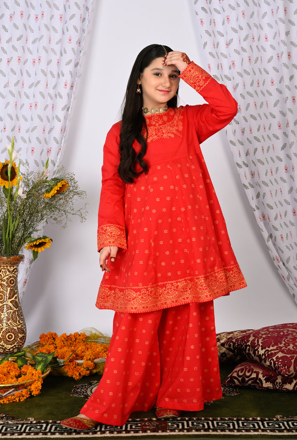 GIRLS 2 PIECE RED DRESS Reality