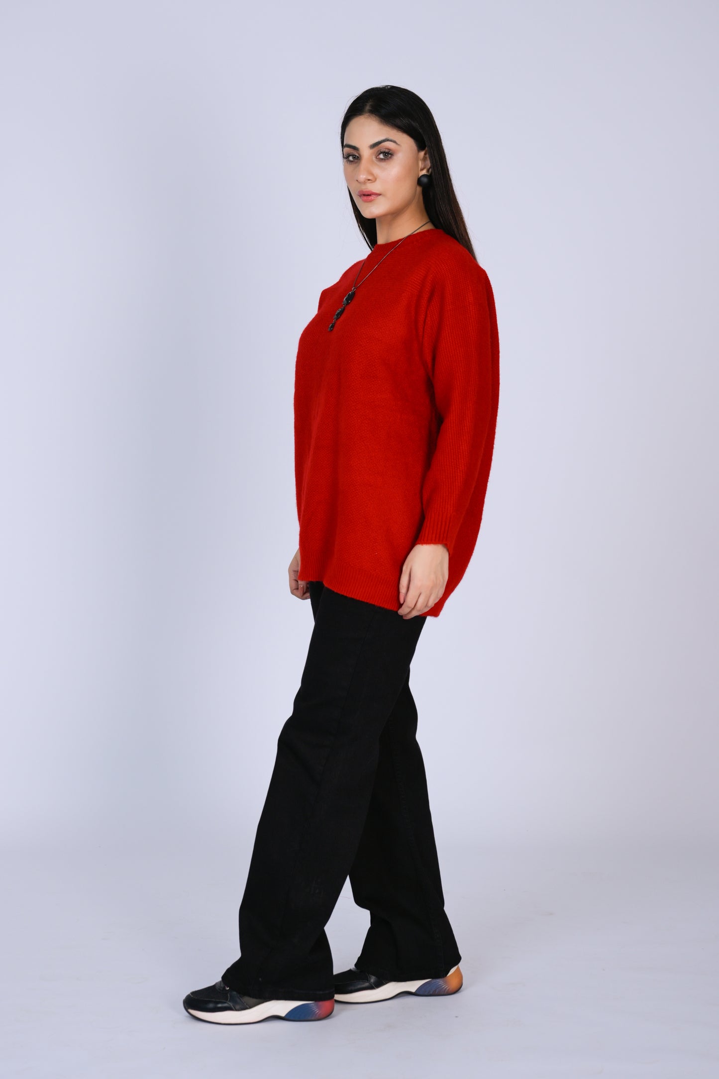 Terracotta Red Knit Sweater Reality
