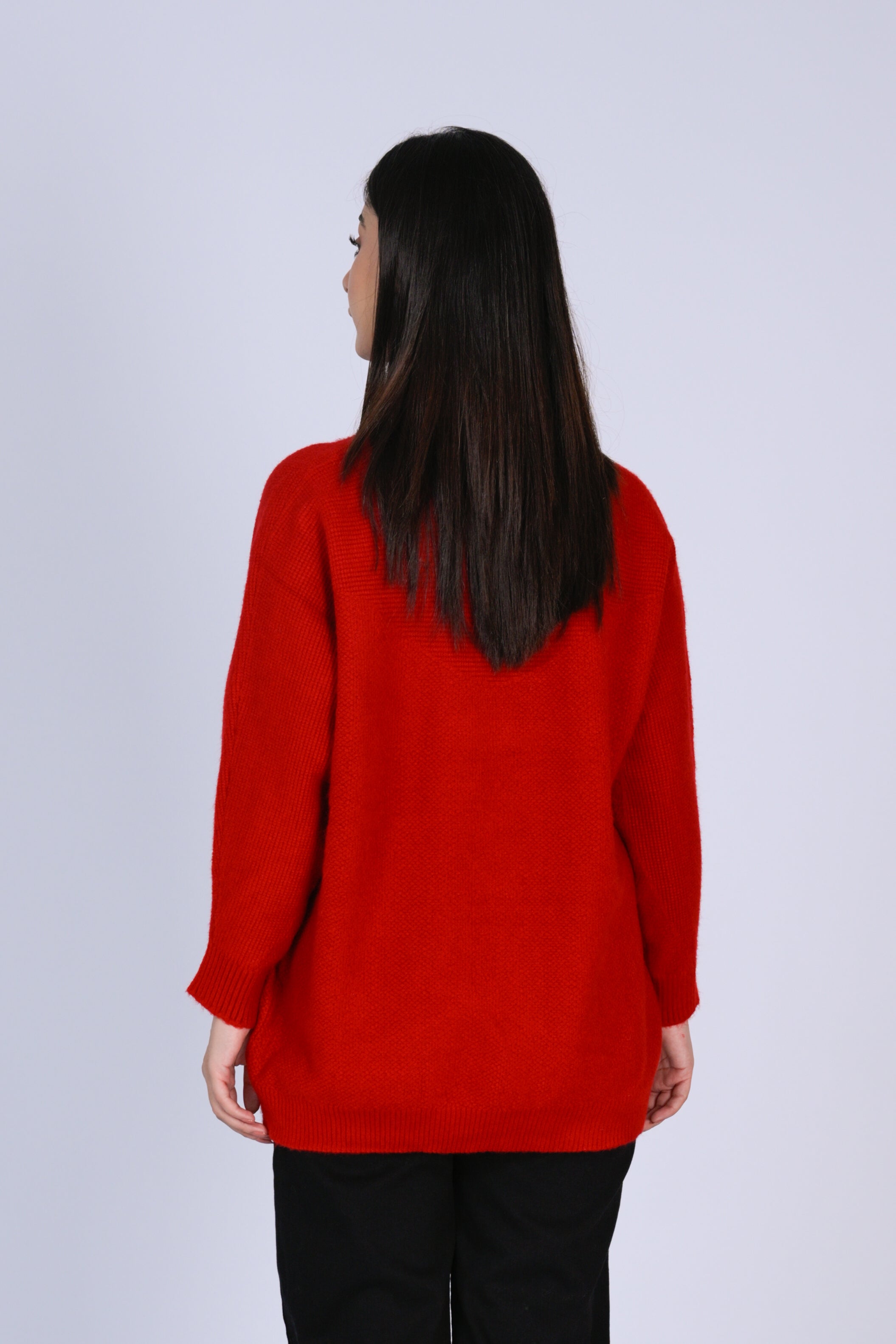 Terracotta Red Knit Sweater Reality