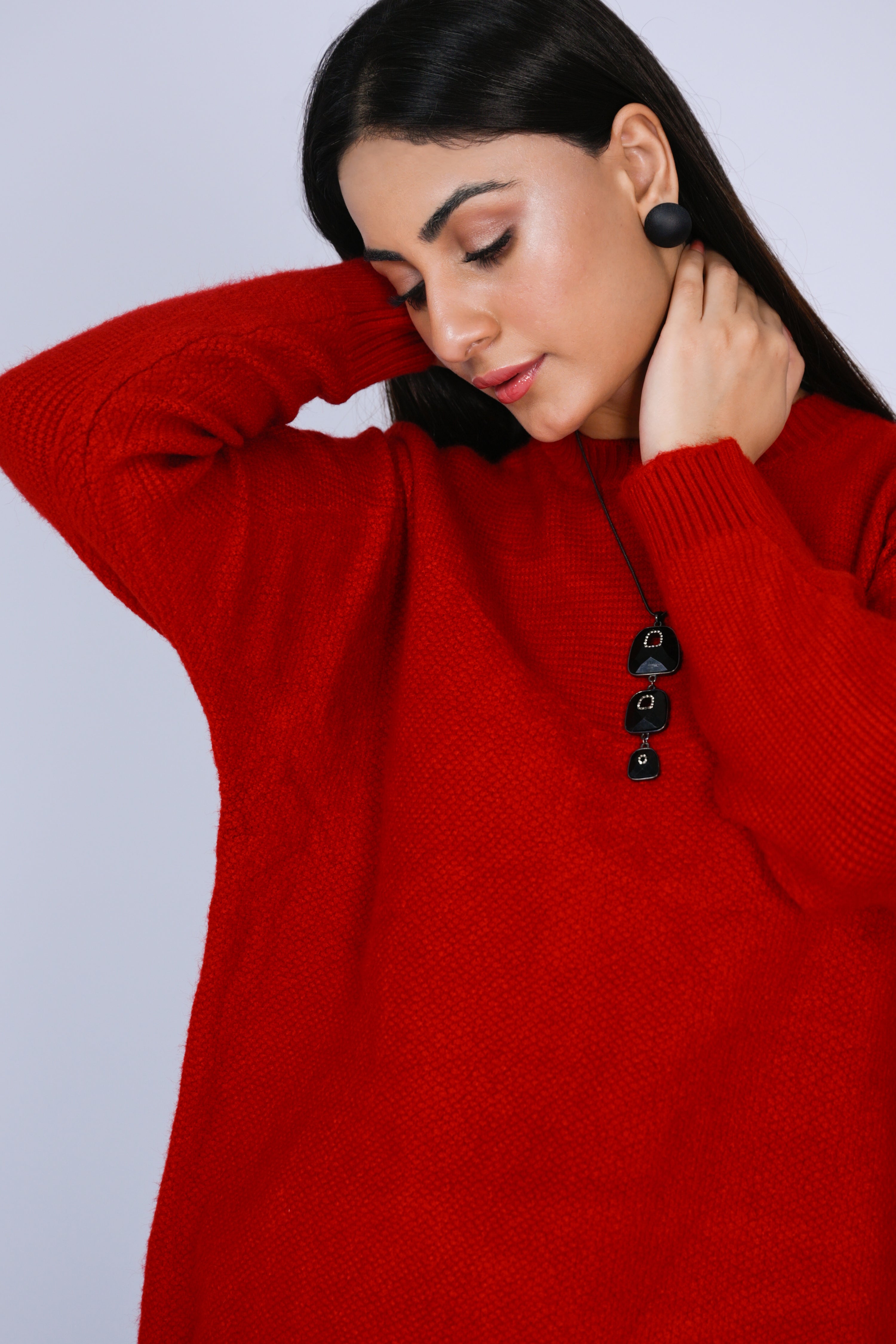 Terracotta Red Knit Sweater Reality