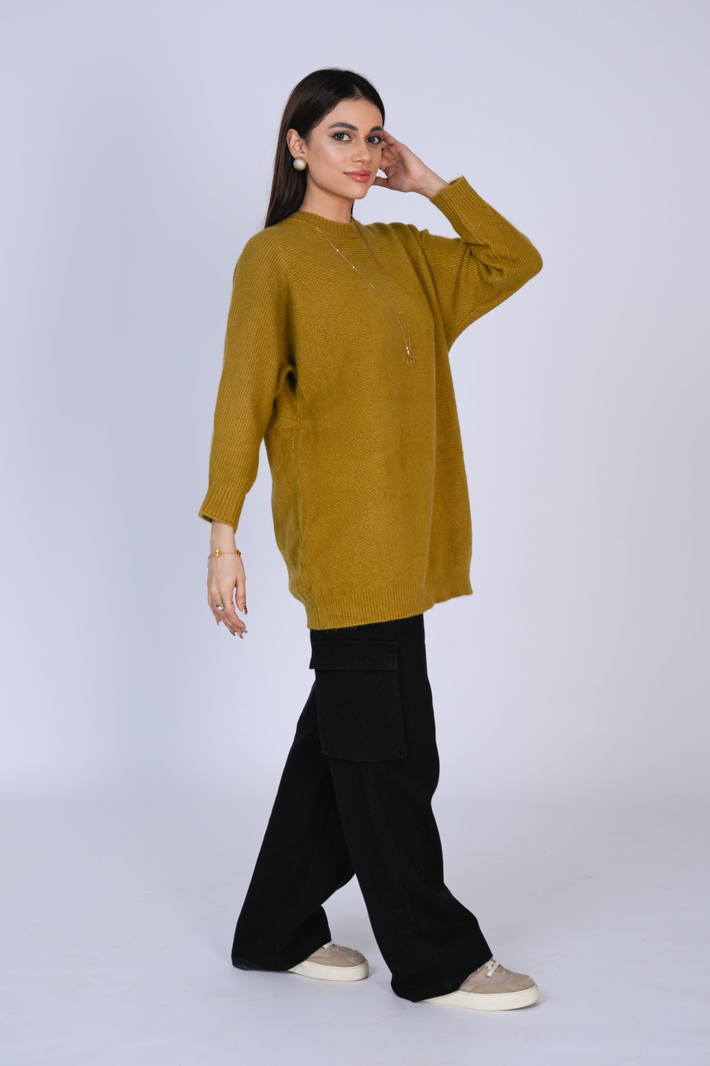 Mustard Yellow Tunic Sweater Reality
