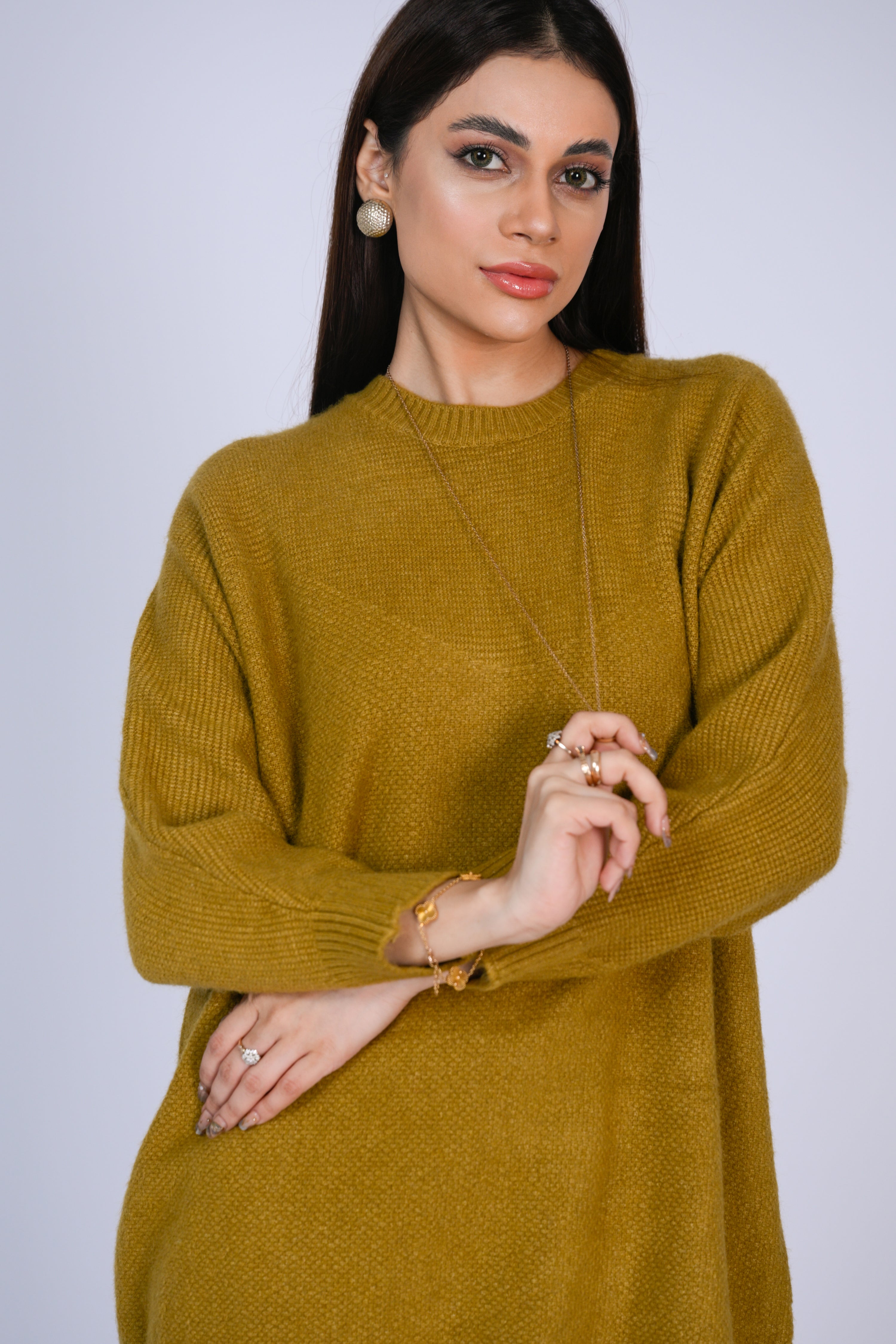 Mustard Yellow Tunic Sweater Reality