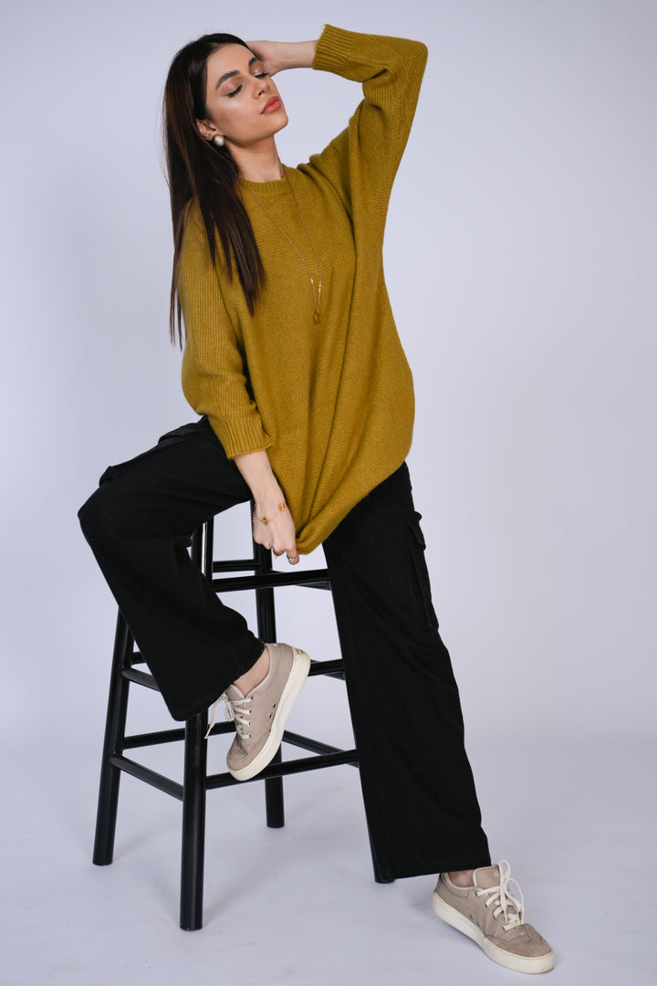 Mustard Yellow Tunic Sweater Reality