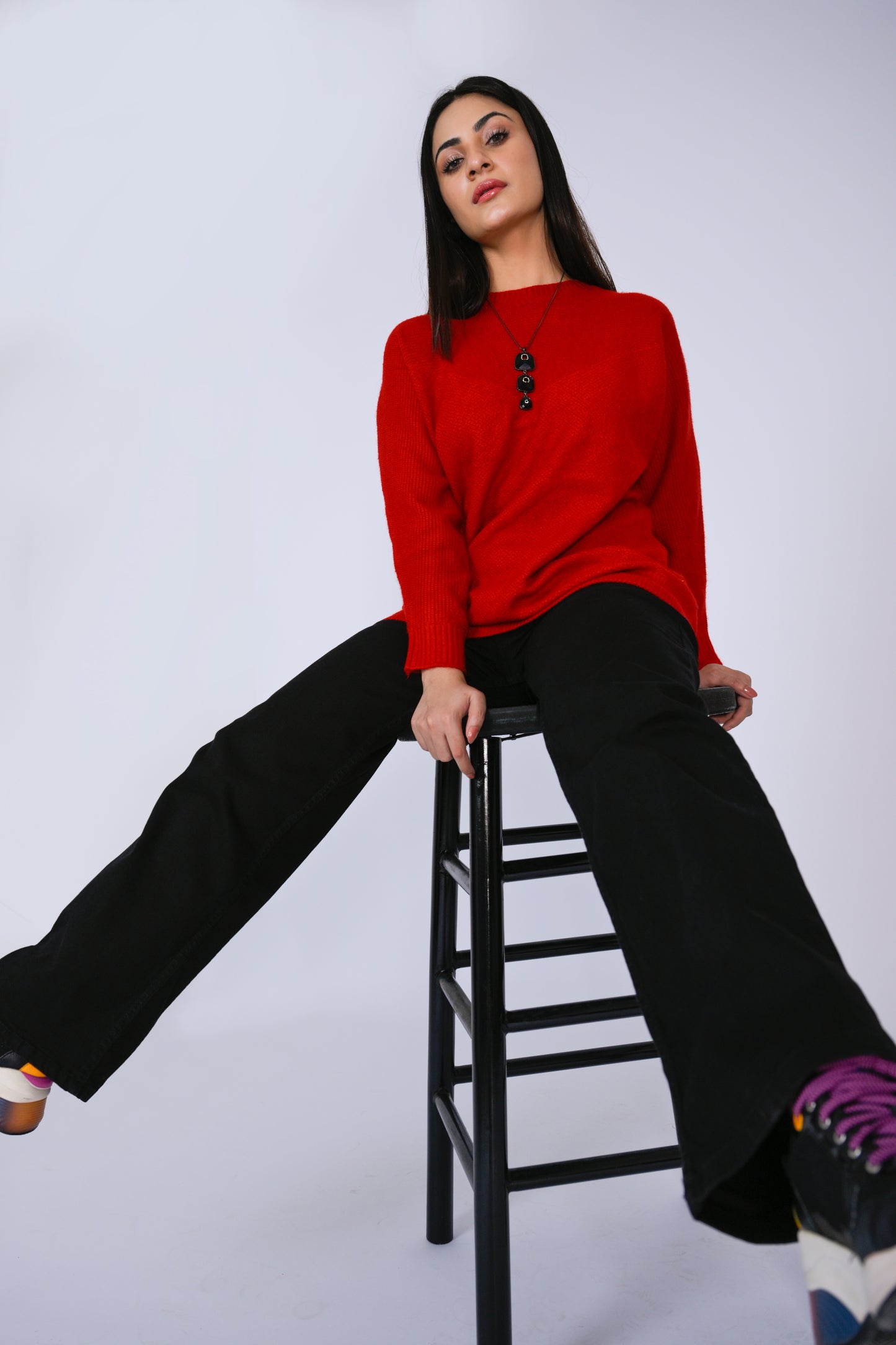 Terracotta Red Knit Sweater Reality