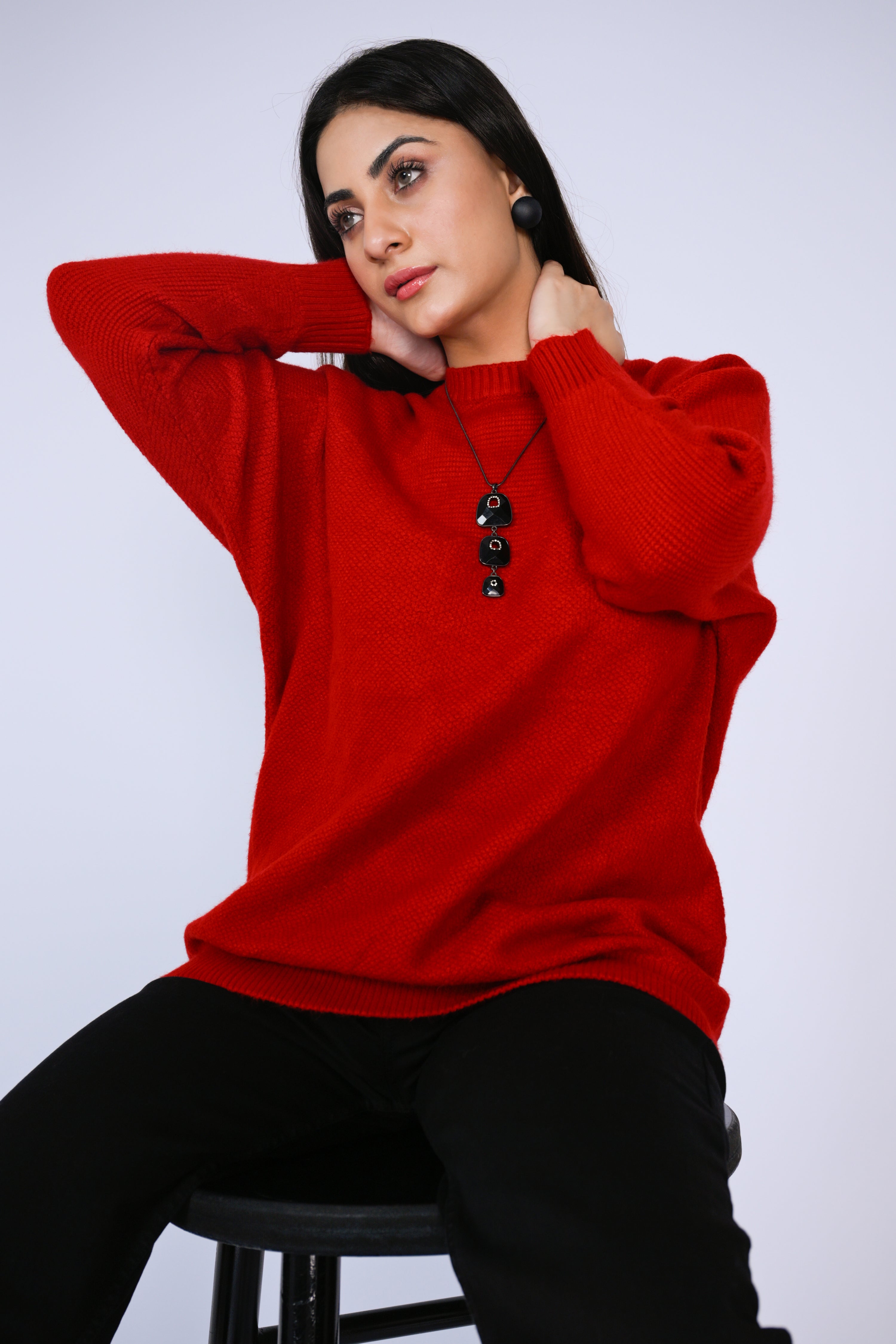 Terracotta Red Knit Sweater Reality