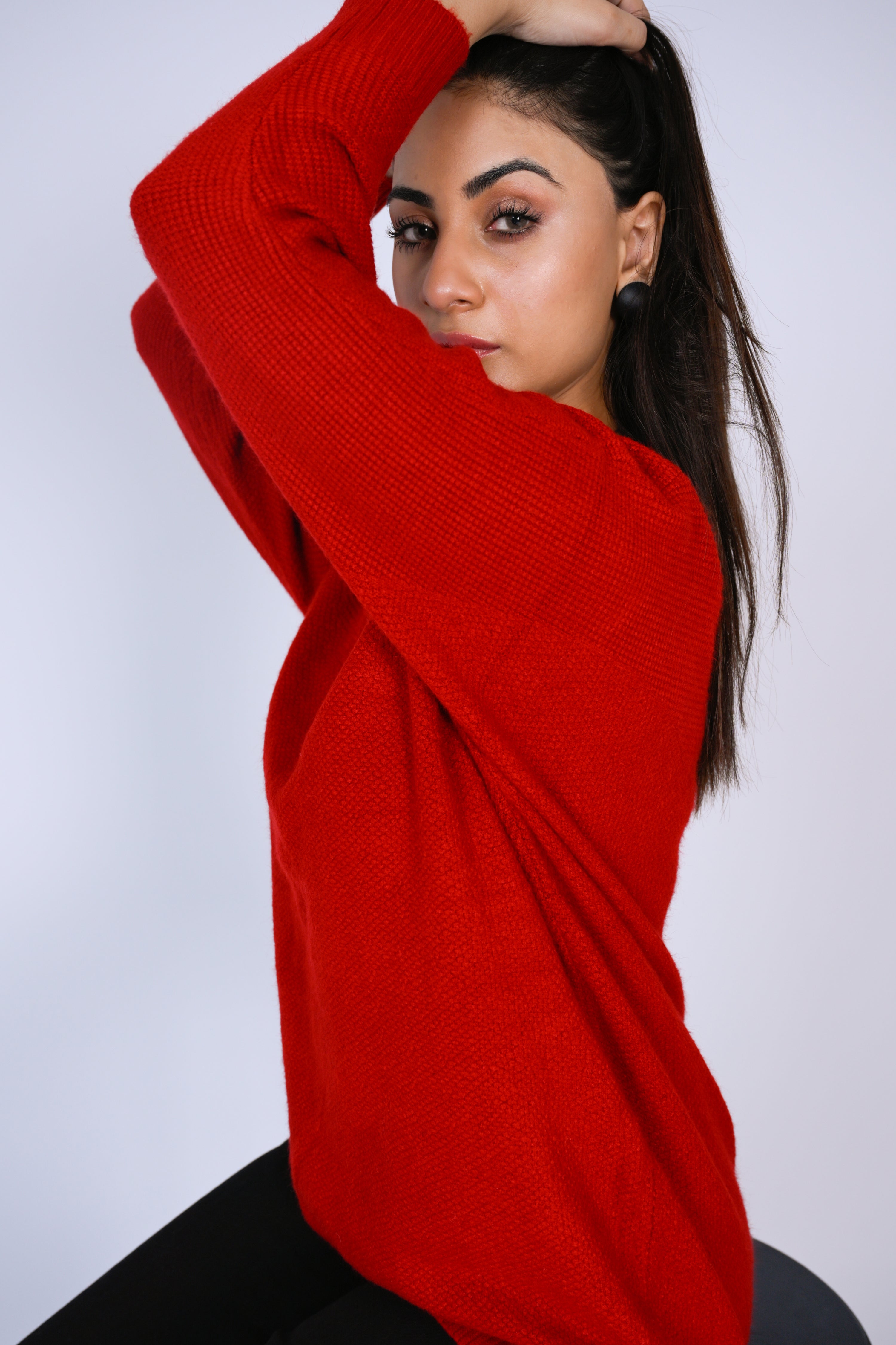 Terracotta Red Knit Sweater Reality
