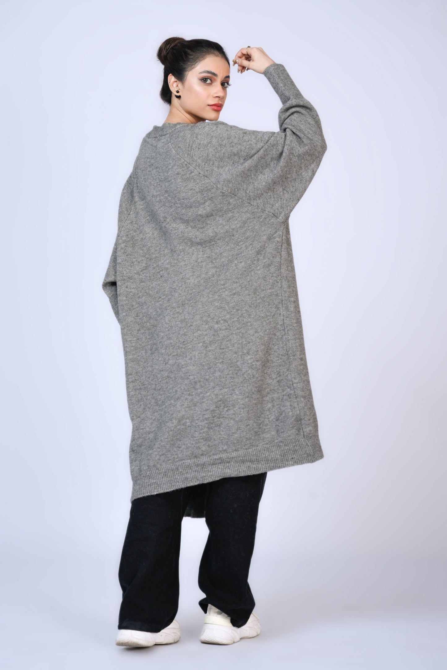Charcoal Longline Cardigan Reality