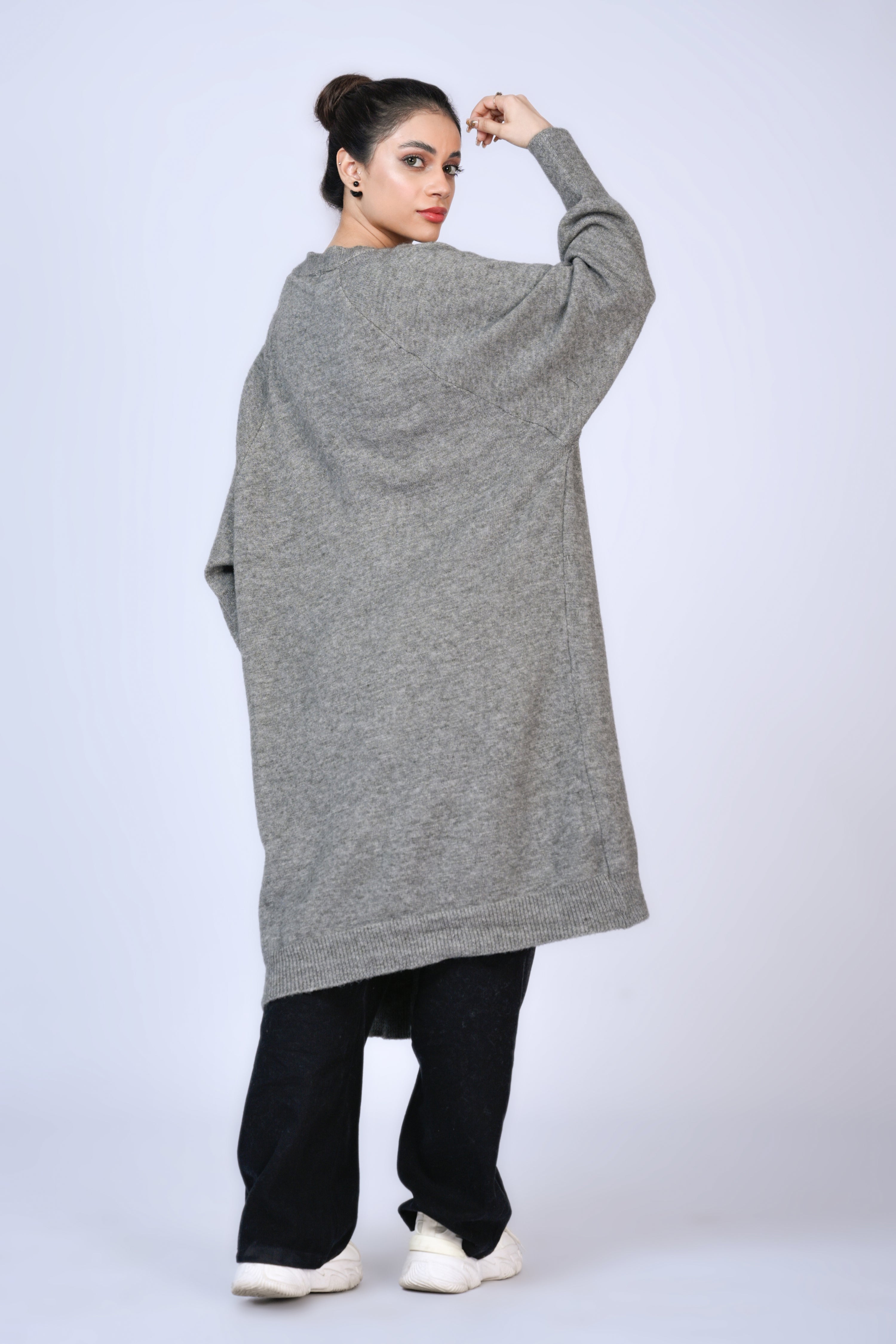 Charcoal Longline Cardigan Reality