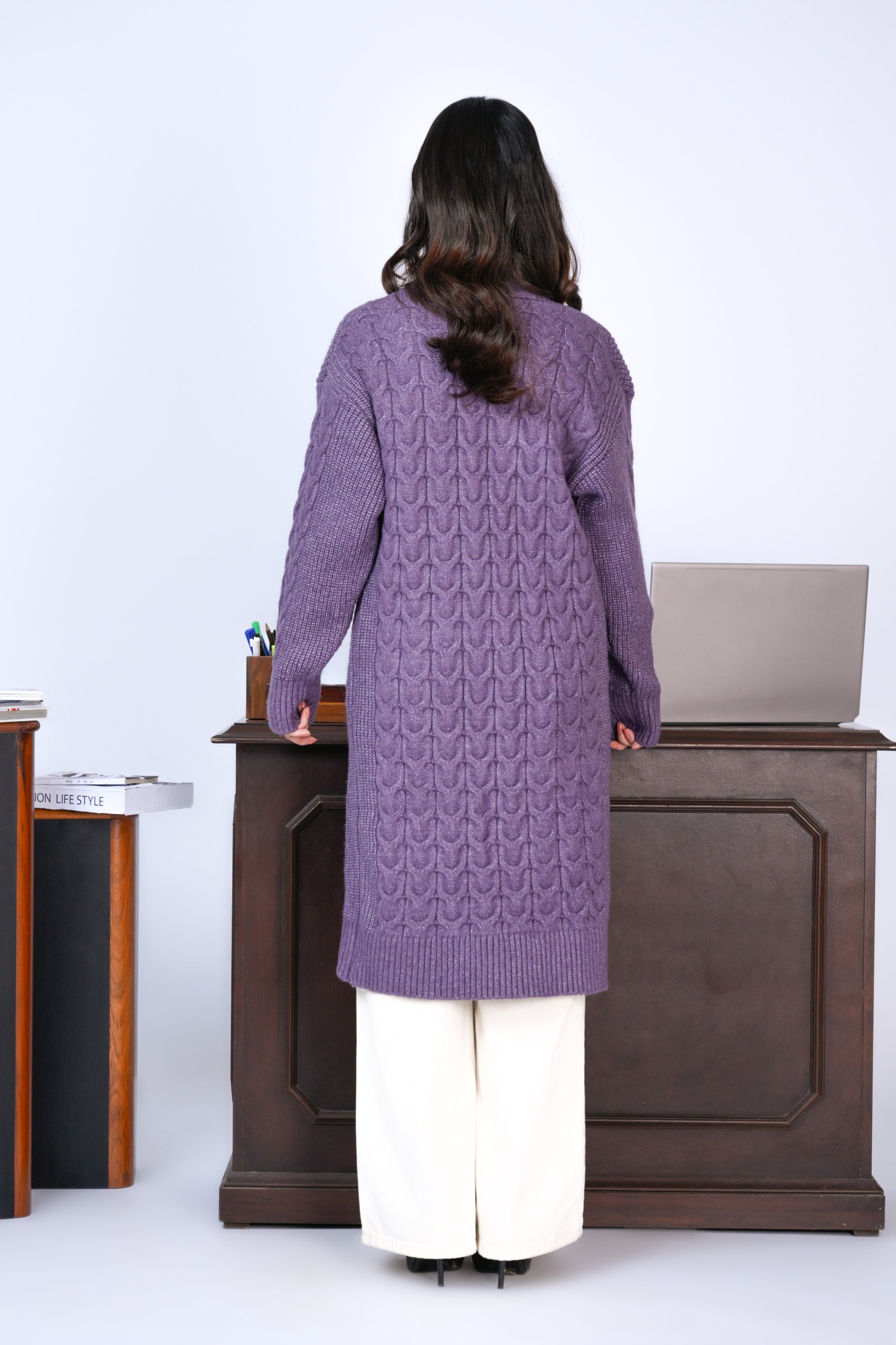 Chunky Lilac Duster Sweater Reality