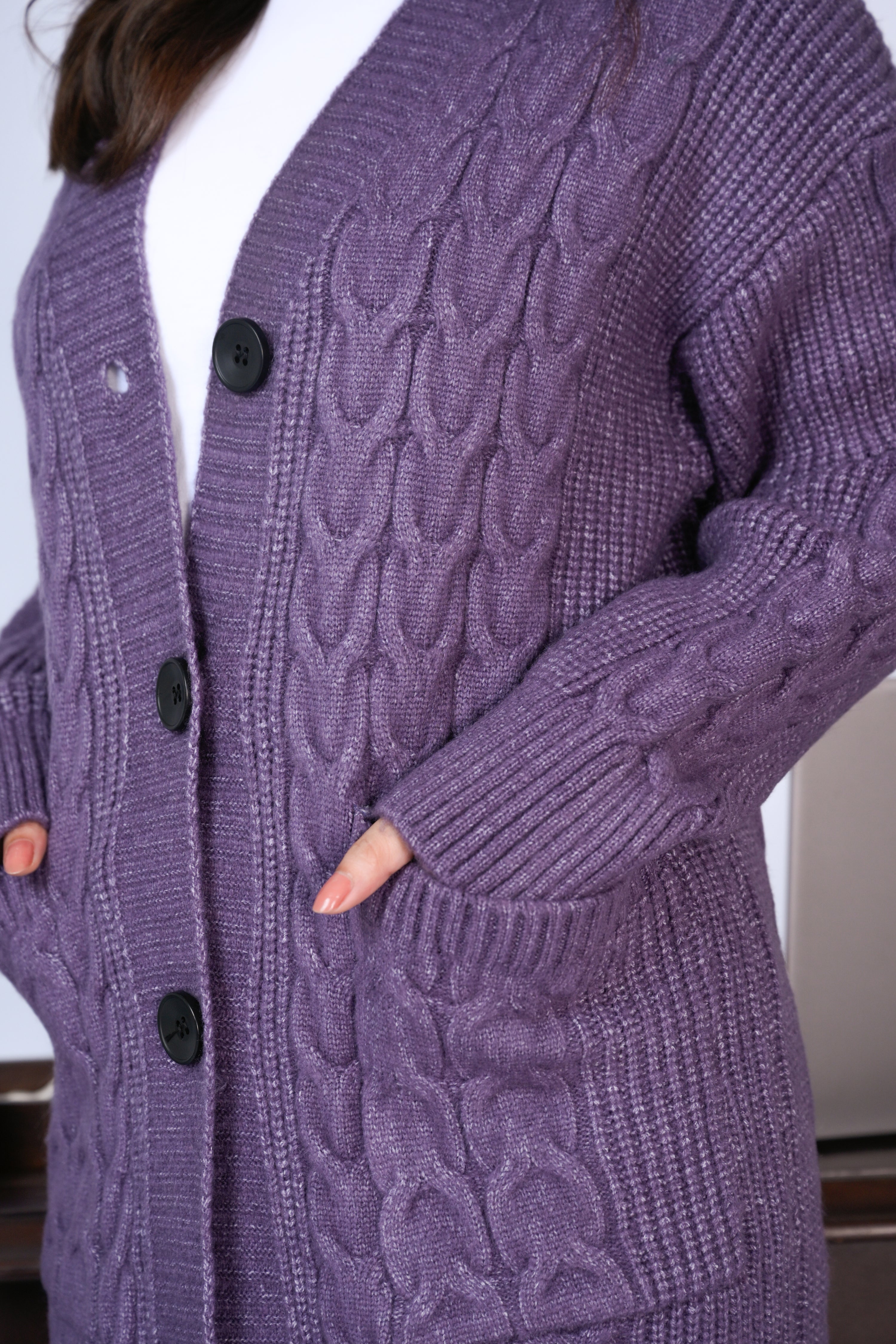 Chunky Lilac Duster Sweater Reality