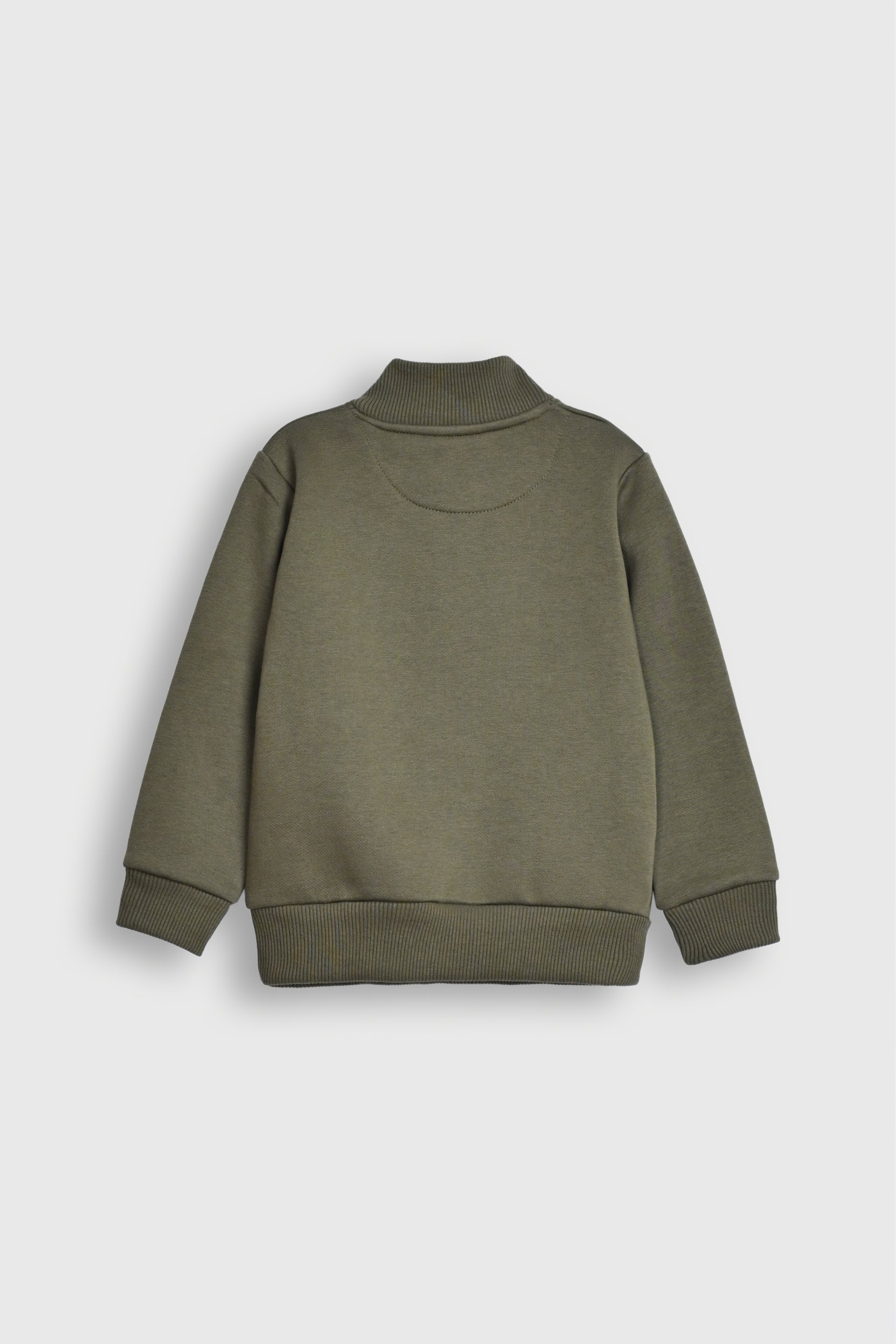HALF ZIP Army green SWEATSHIRT Reality