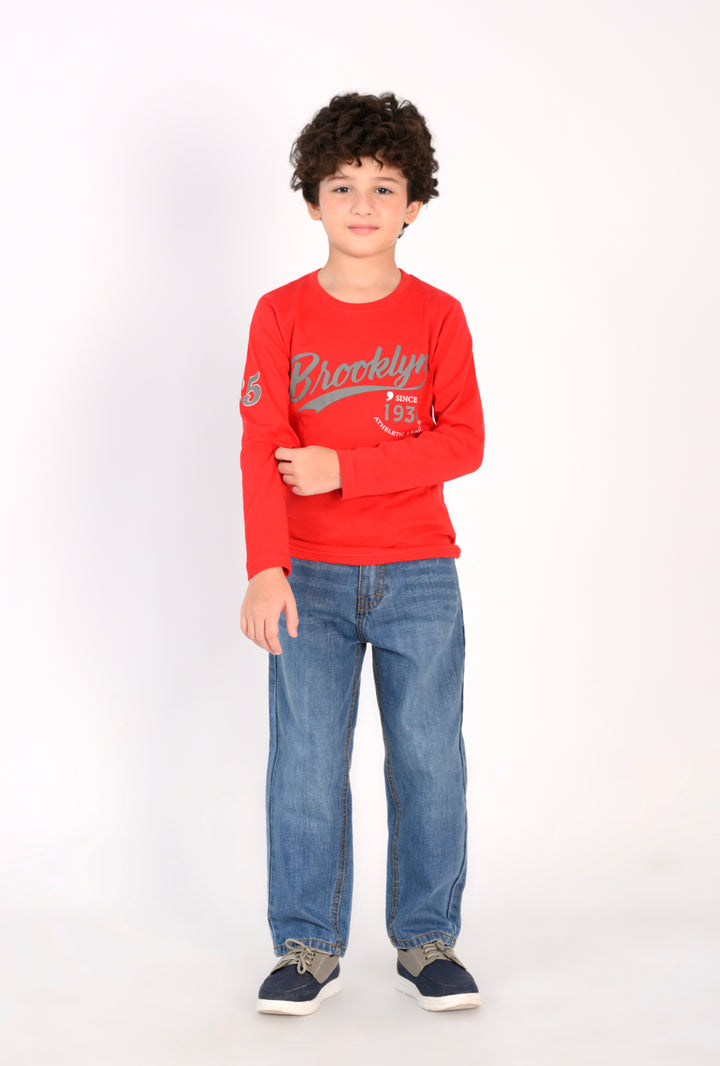 Red Brooklyn Athletic League T-Shirt Reality