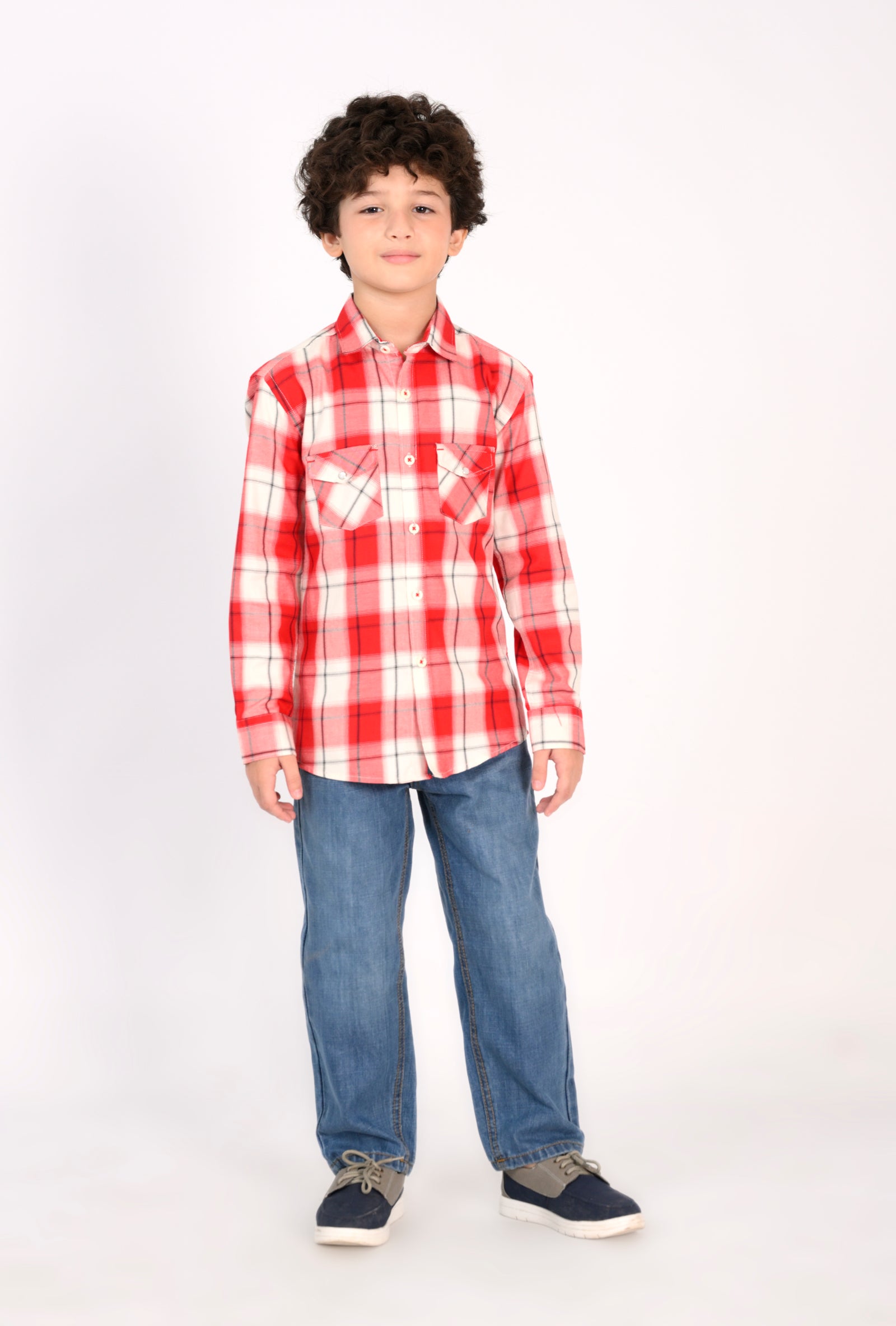 Red & White Brushed Plaid Flannel Shirt Reality
