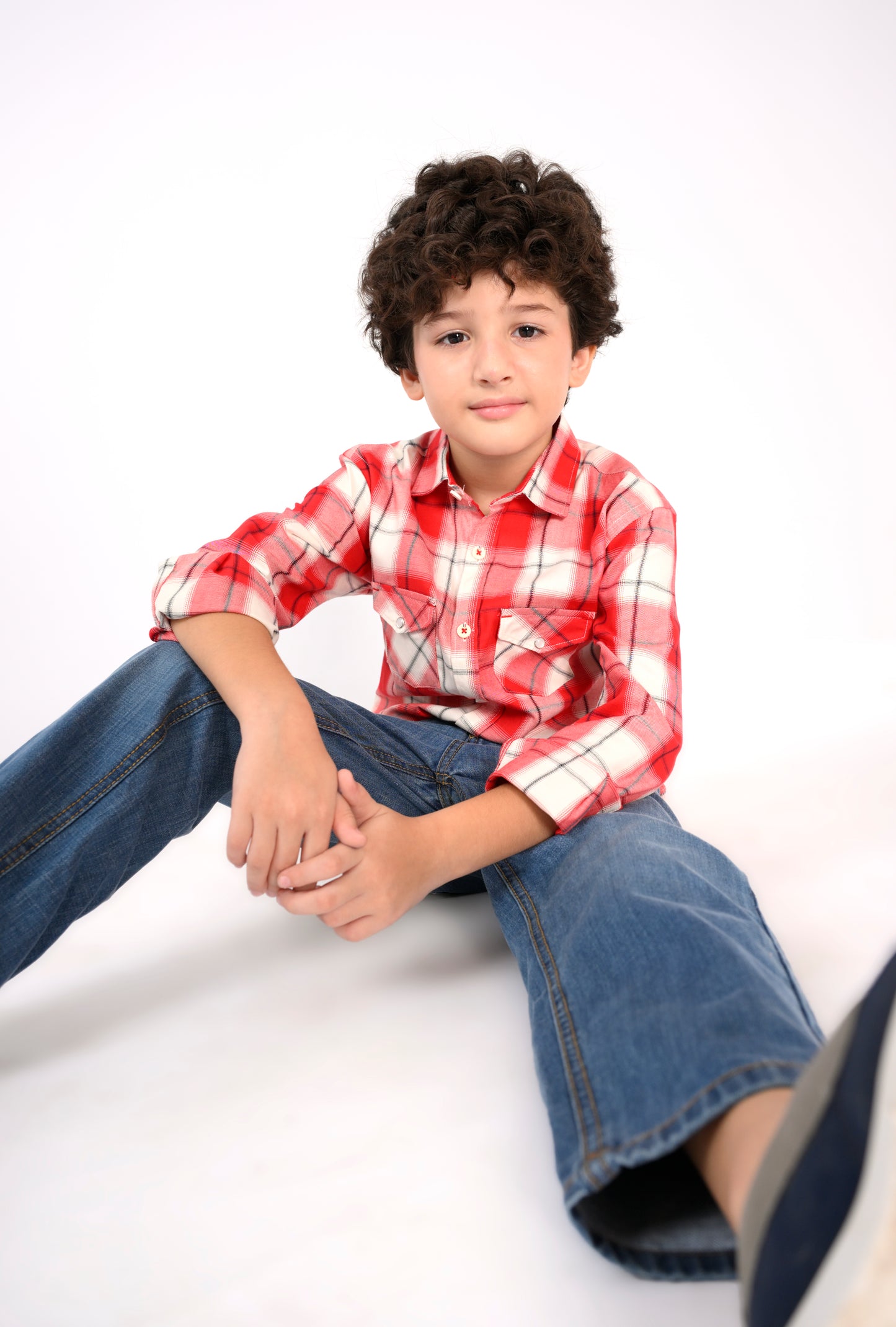 Red & White Brushed Plaid Flannel Shirt Reality