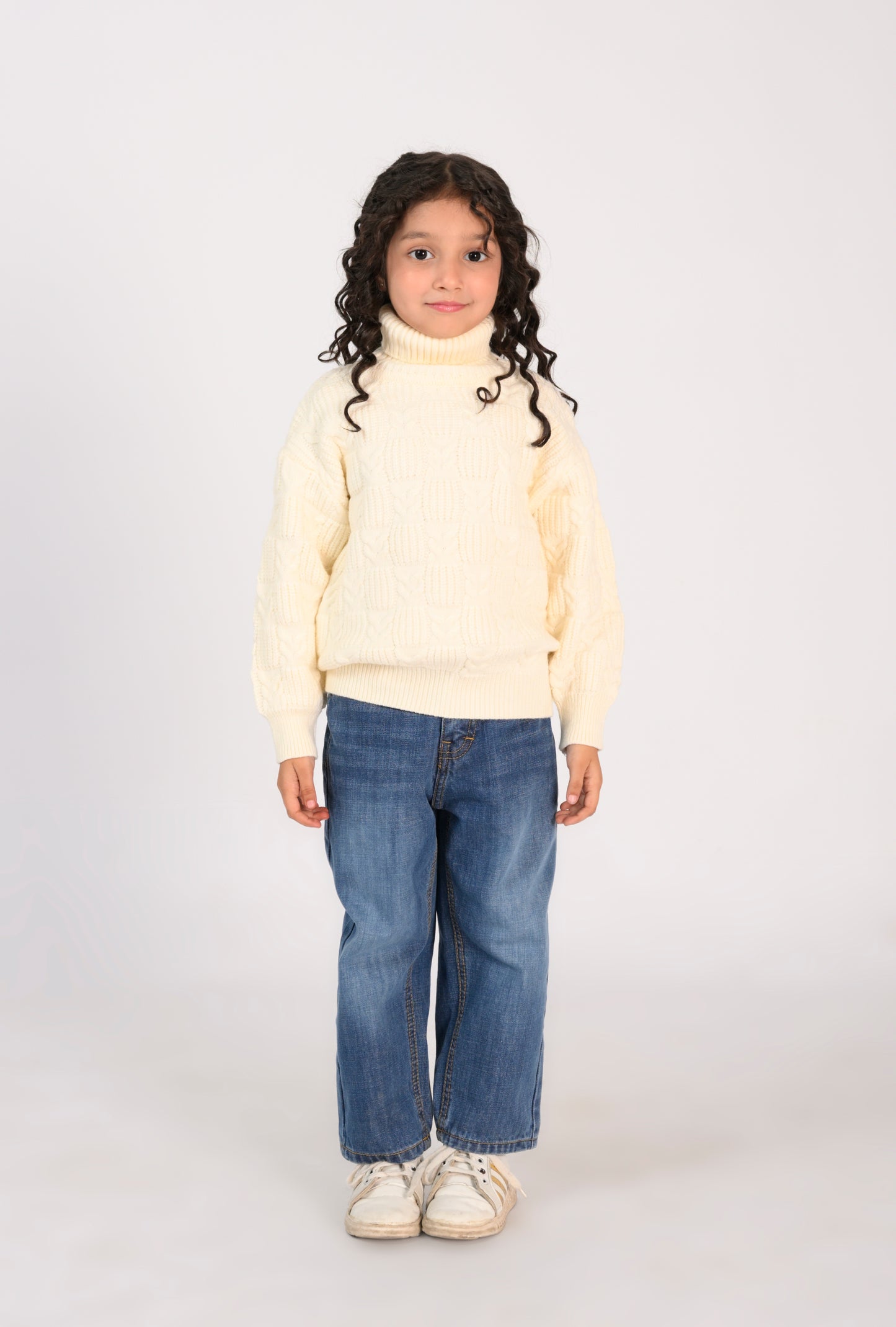 Jumping for Joy in Cream Knit Reality