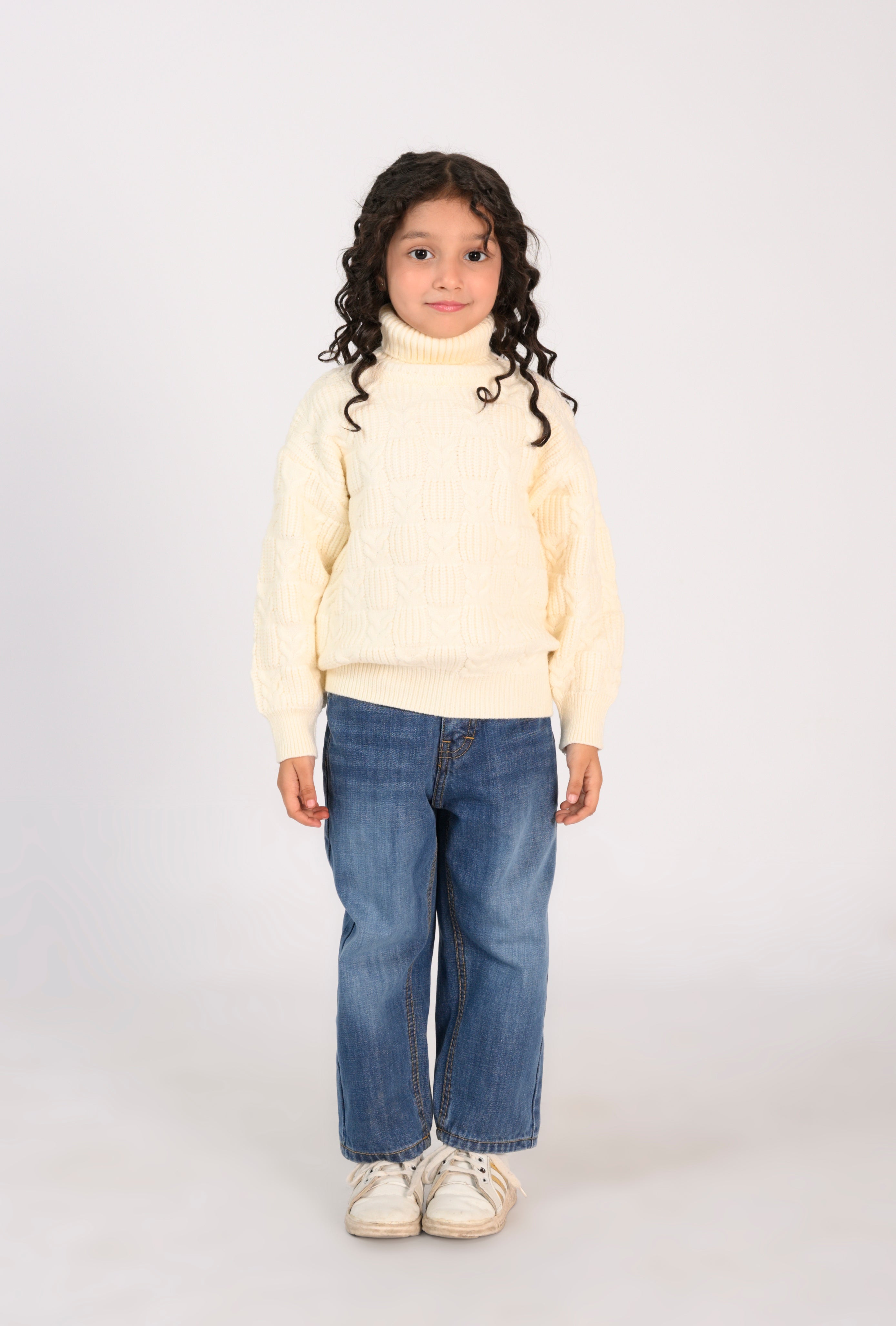 Jumping for Joy in Cream Knit Reality