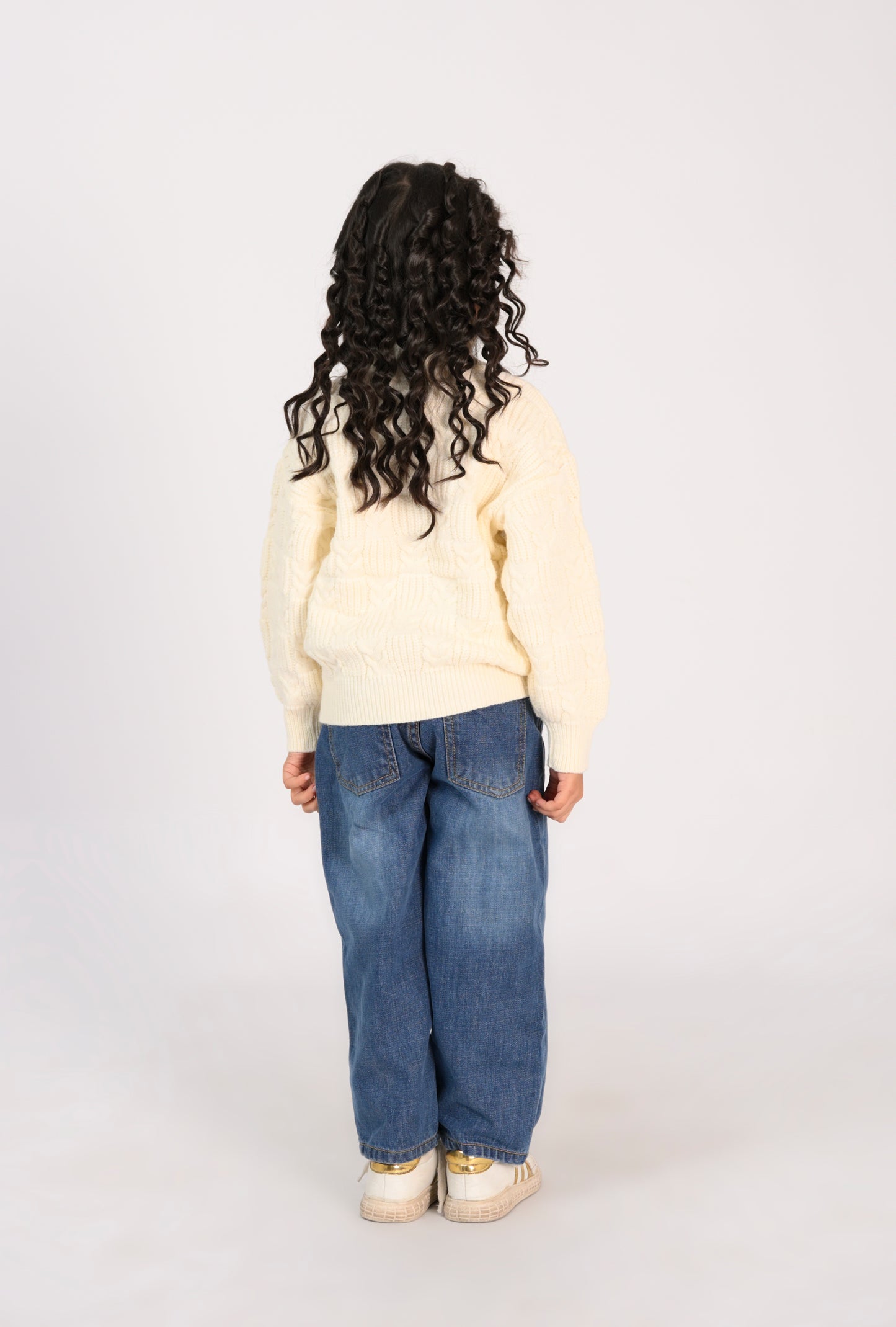 Jumping for Joy in Cream Knit Reality