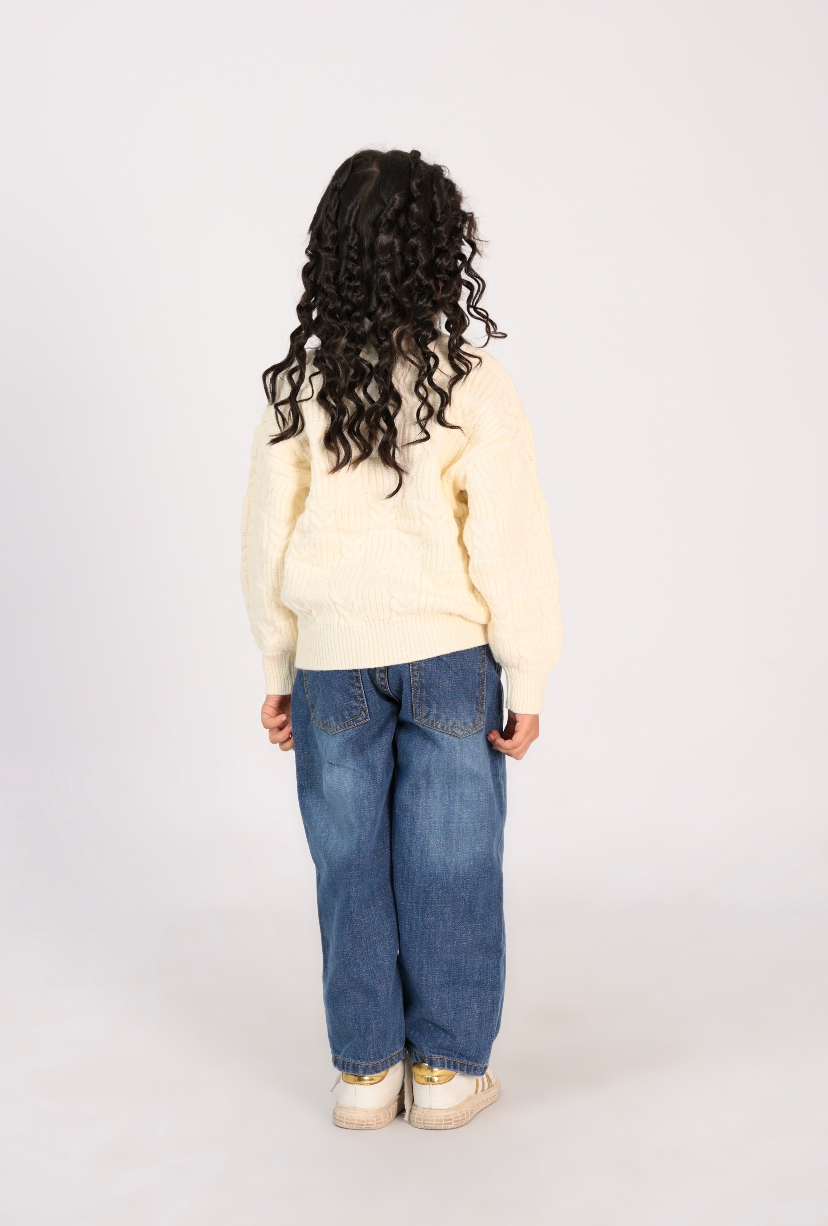 Jumping for Joy in Cream Knit Reality