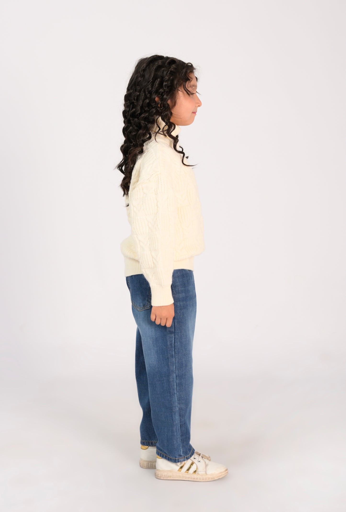 Jumping for Joy in Cream Knit Reality