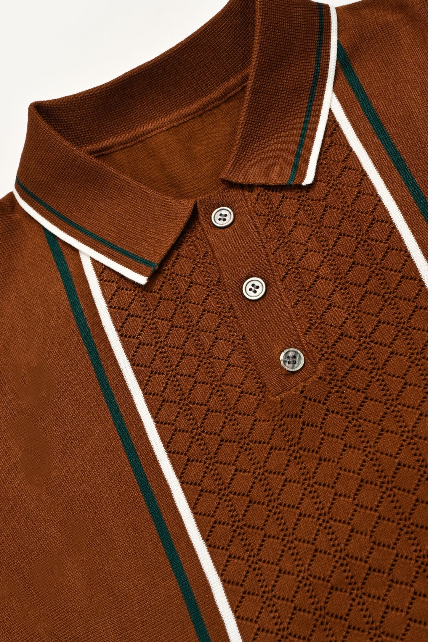 PREMIUM KNITTED BROWN POLO Reality