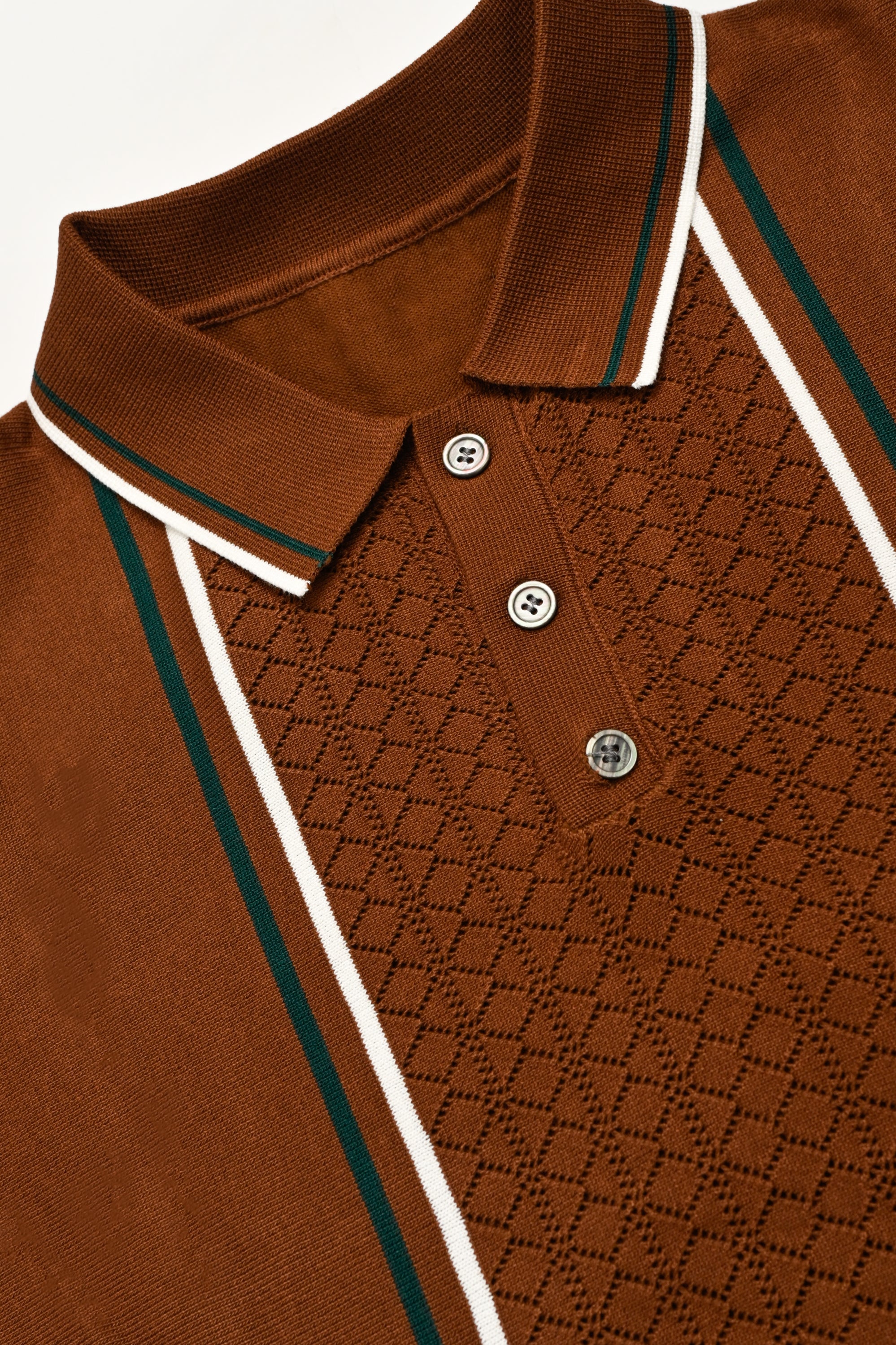 PREMIUM KNITTED BROWN POLO Reality