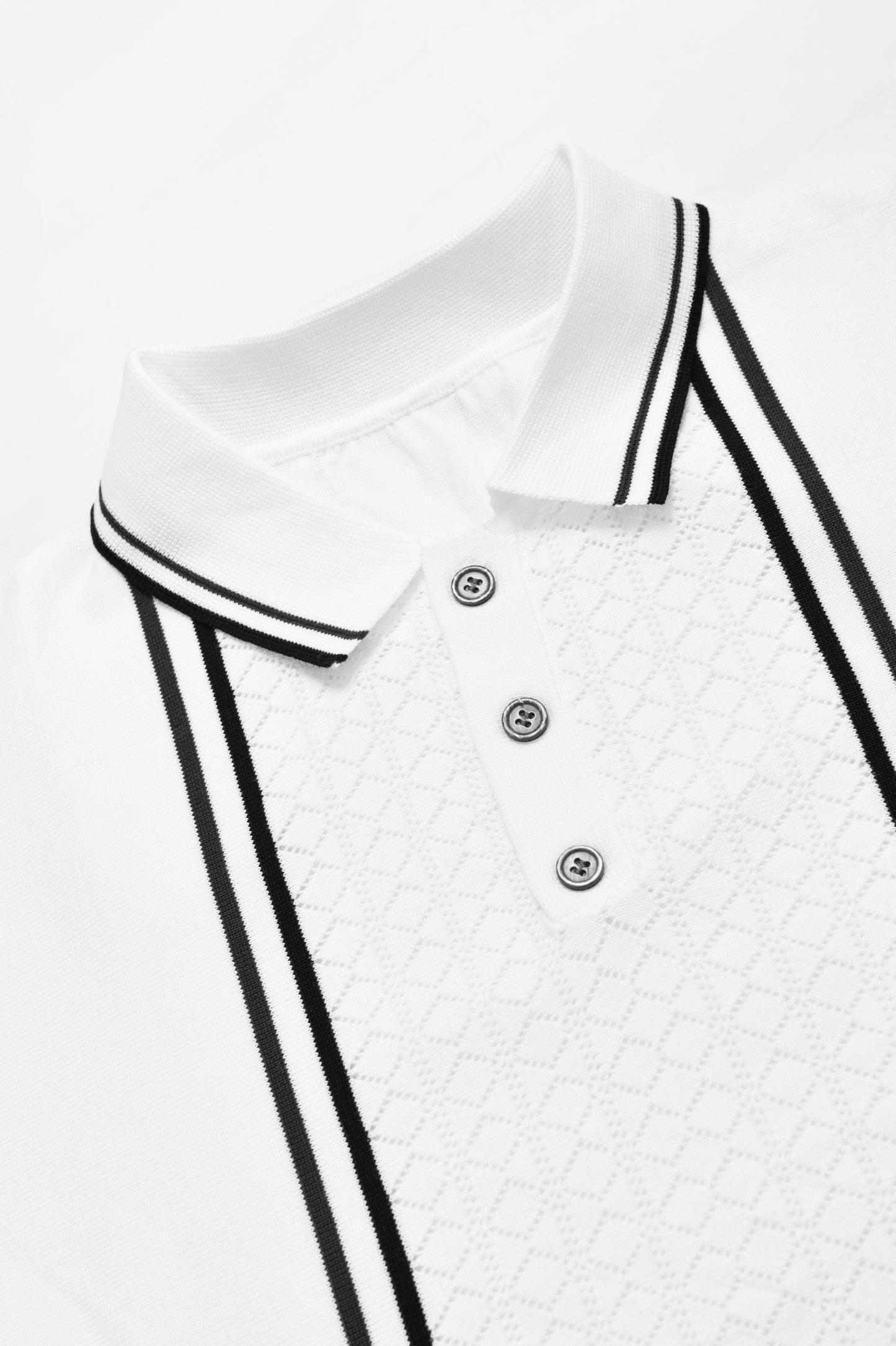 PREMIUM KNITTED WHITE POLO Reality