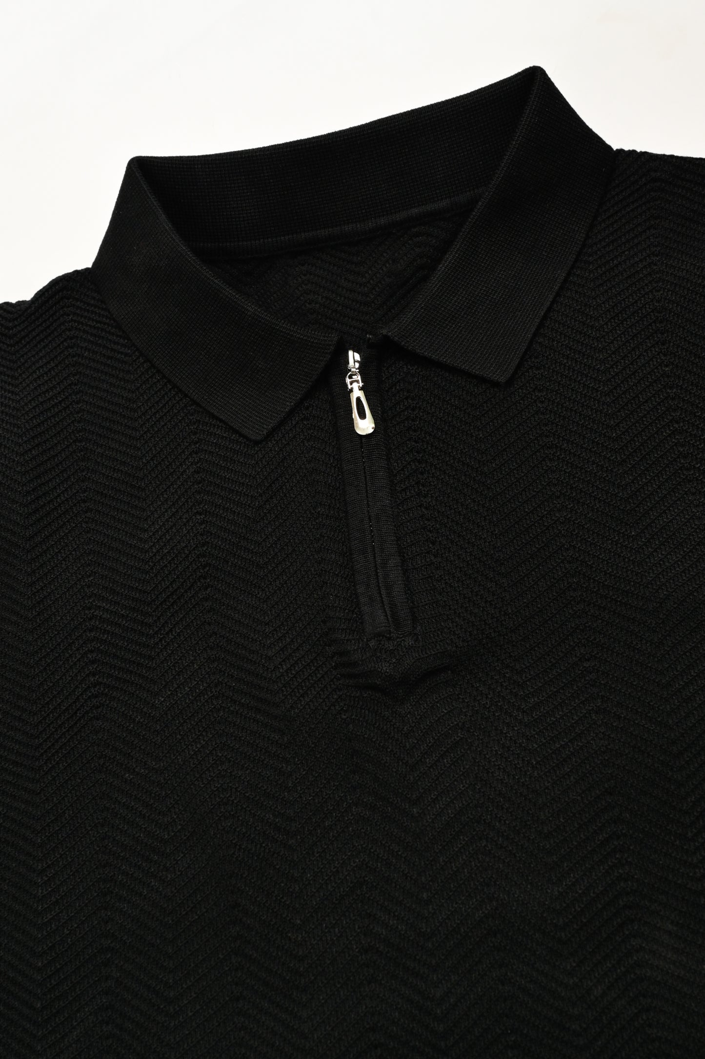 PREMIUM KNITTED BLACK POLO Reality