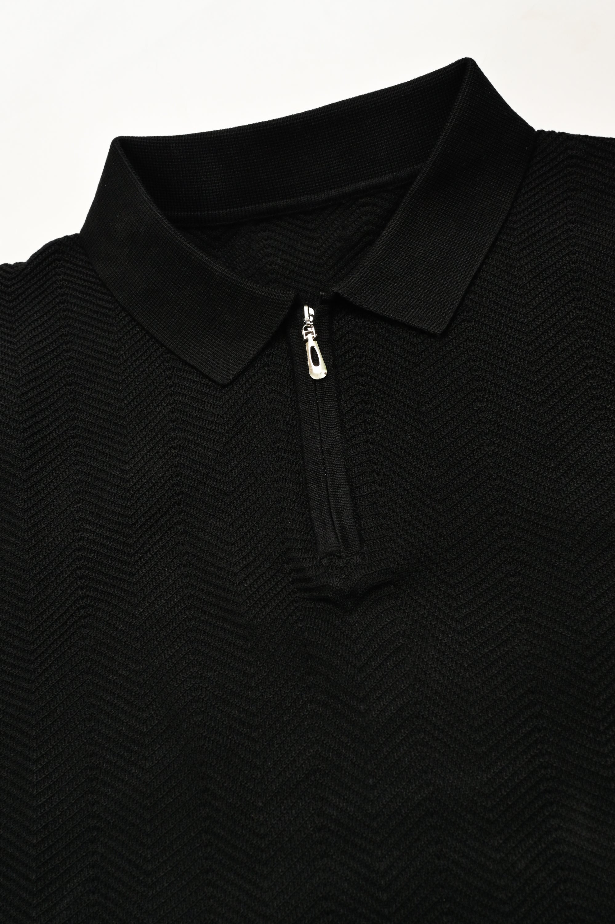 PREMIUM KNITTED BLACK POLO Reality