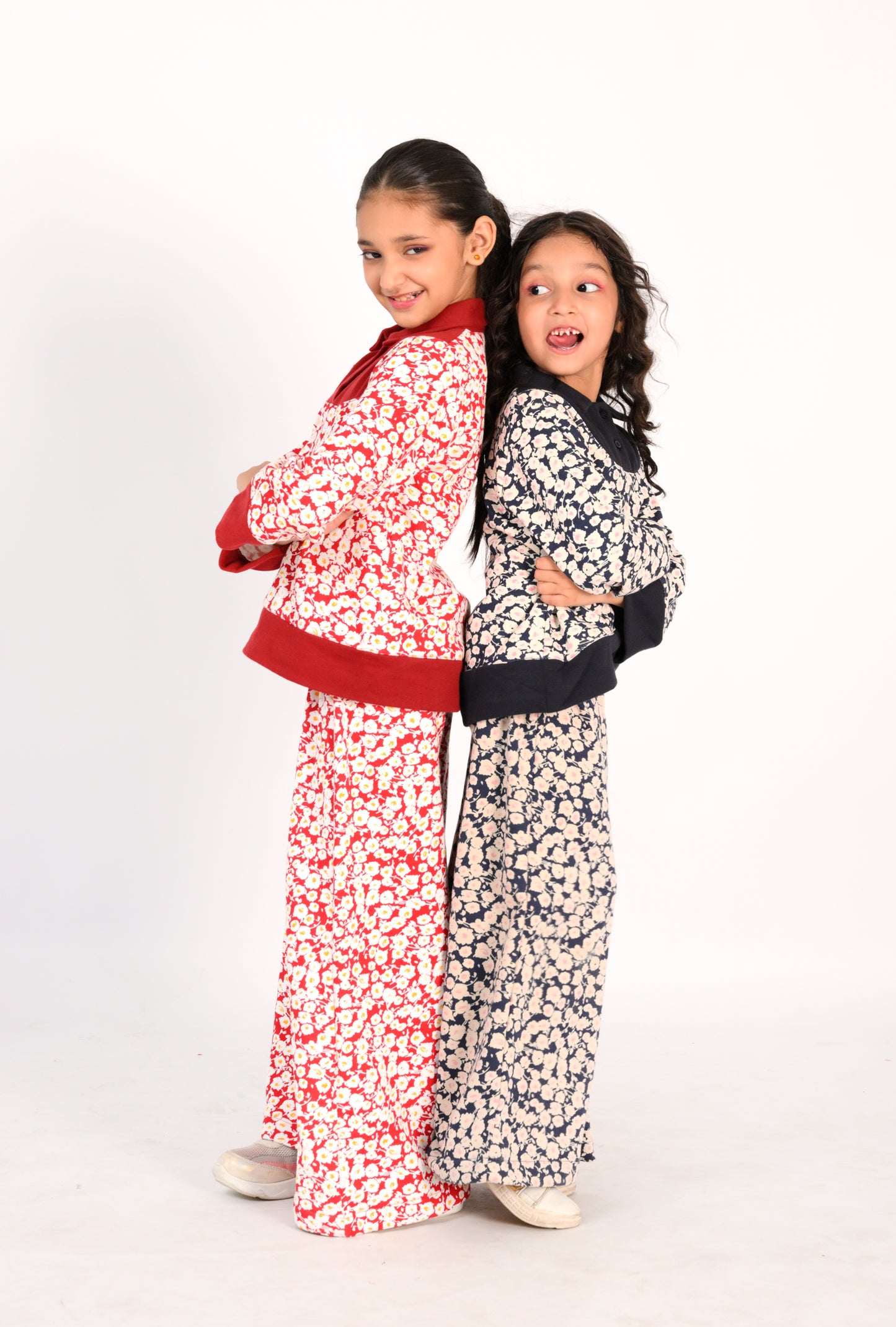 Red Floral Print Co-Ords for Kids Reality