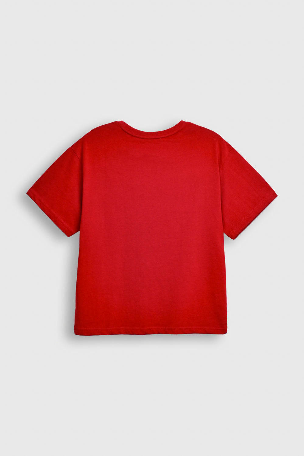 women Washed Red Cotton T-Shirt Reality