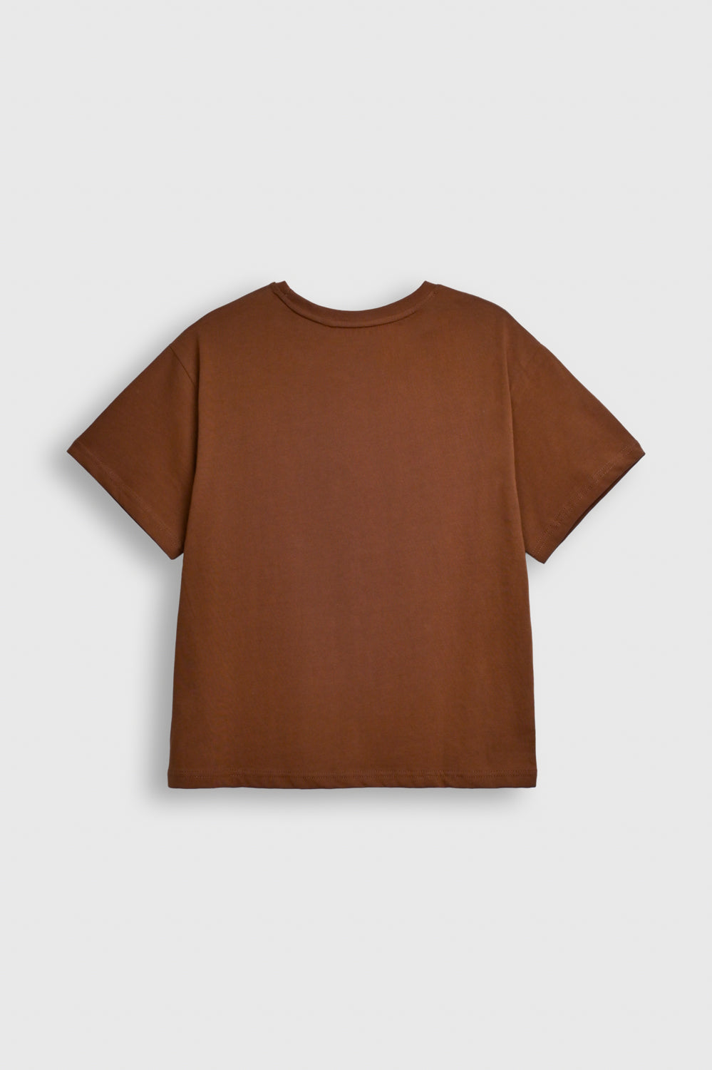 women Plain Brown T-Shirt Reality