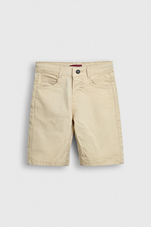 Boys Beige Casual Cotton Shorts Reality