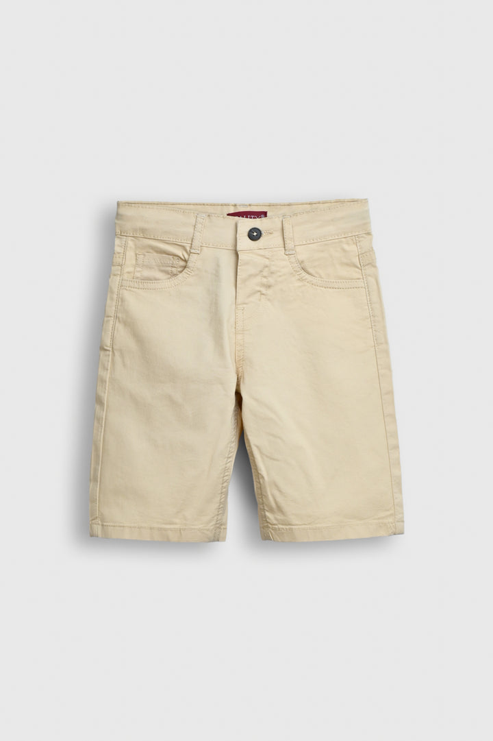 Boys Beige Casual Cotton Shorts Reality