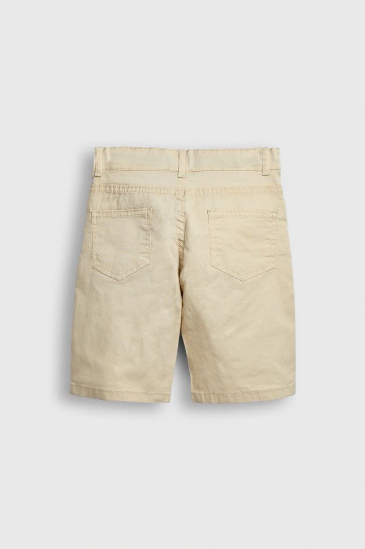 Boys Beige Casual Cotton Shorts Reality
