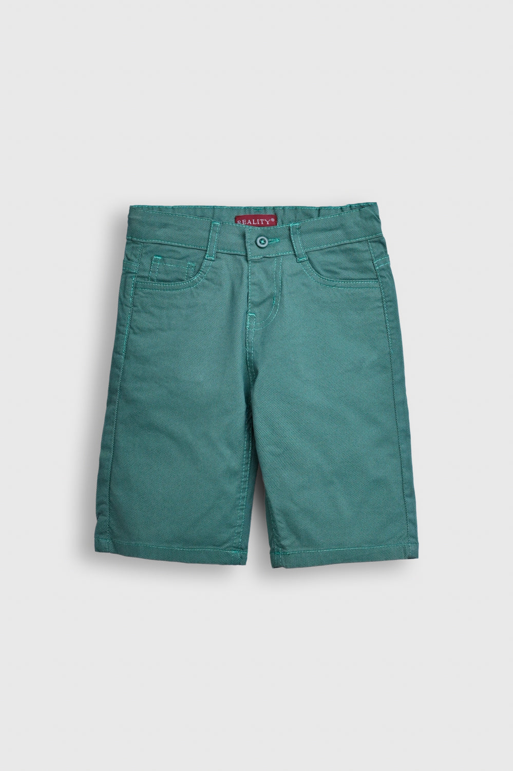 Boys Teal Green Casual Cotton Shorts Reality