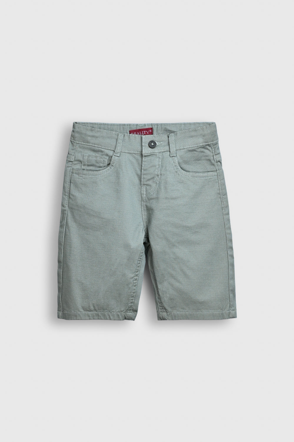 Boys Sage Green Cotton Twill Shorts Reality