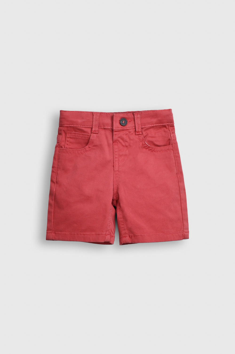 Boys Red Cotton Twill Shorts Reality