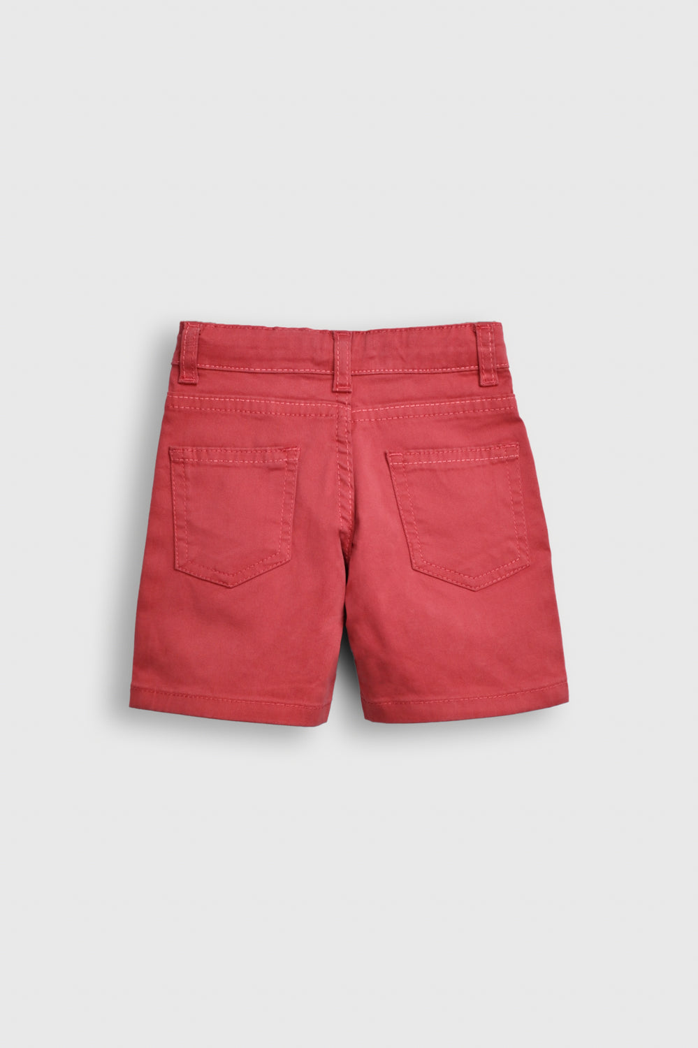 Boys Red Cotton Twill Shorts Reality