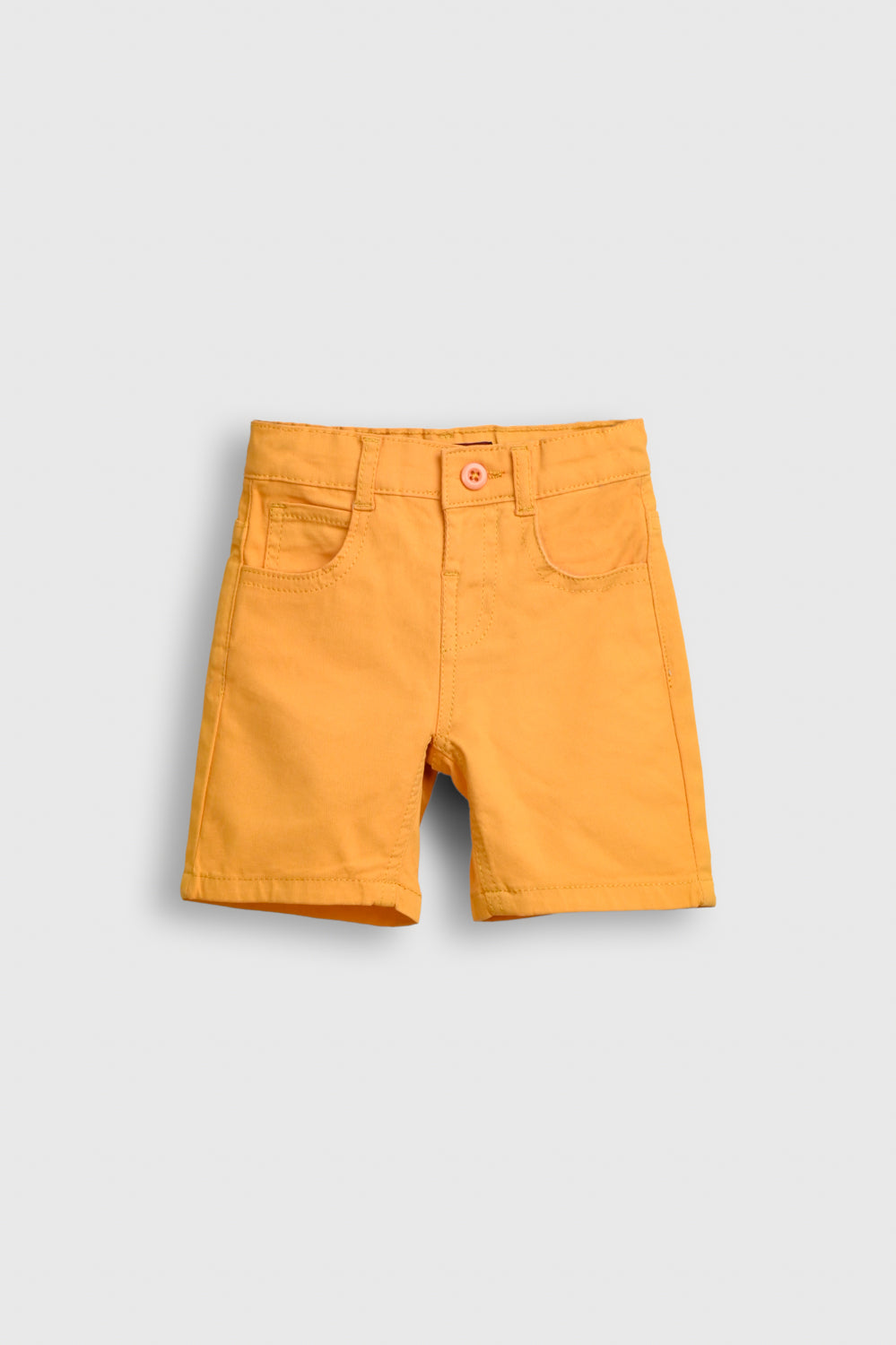 Boys Yellow Cotton Twill Shorts Reality